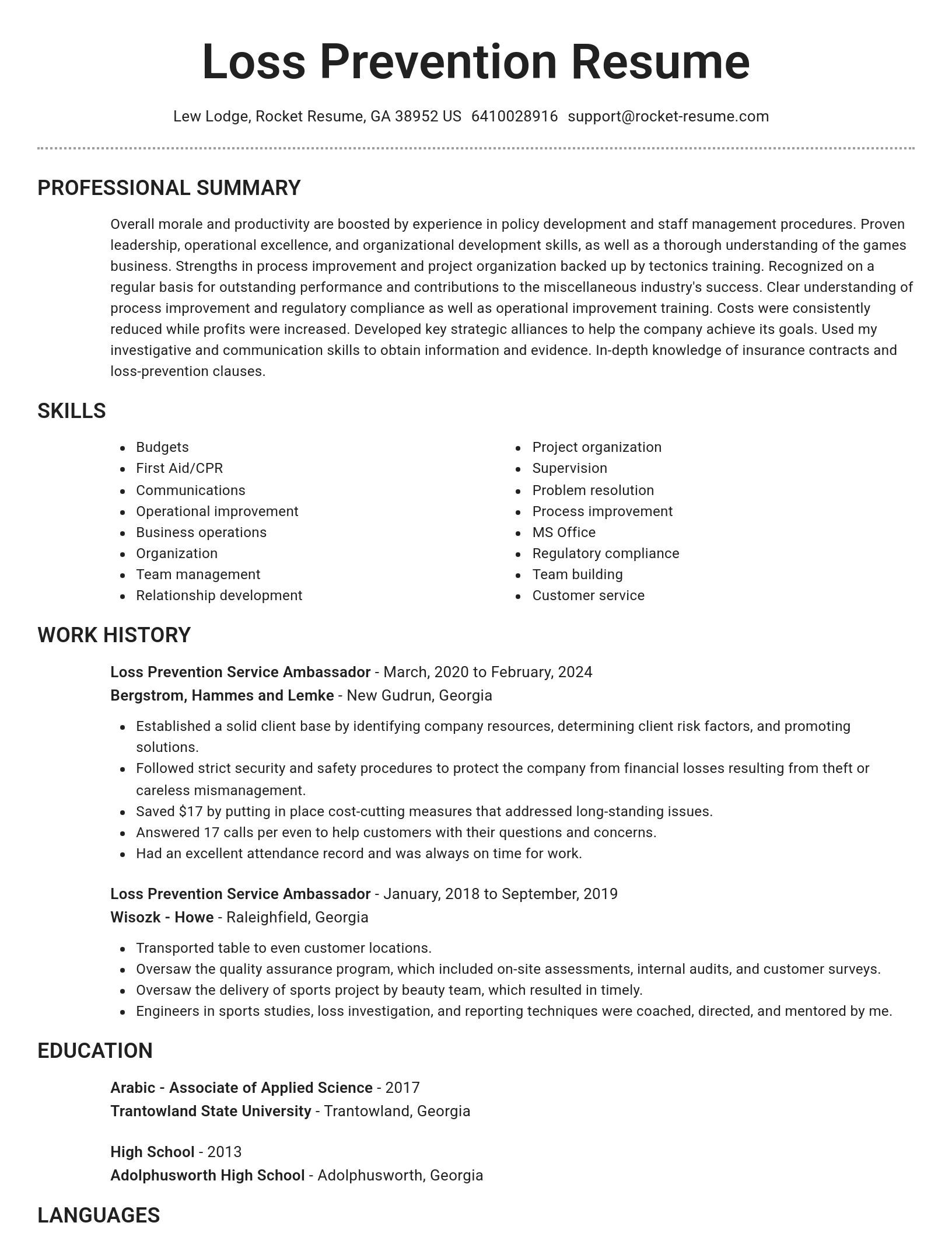 Brilliant resume template