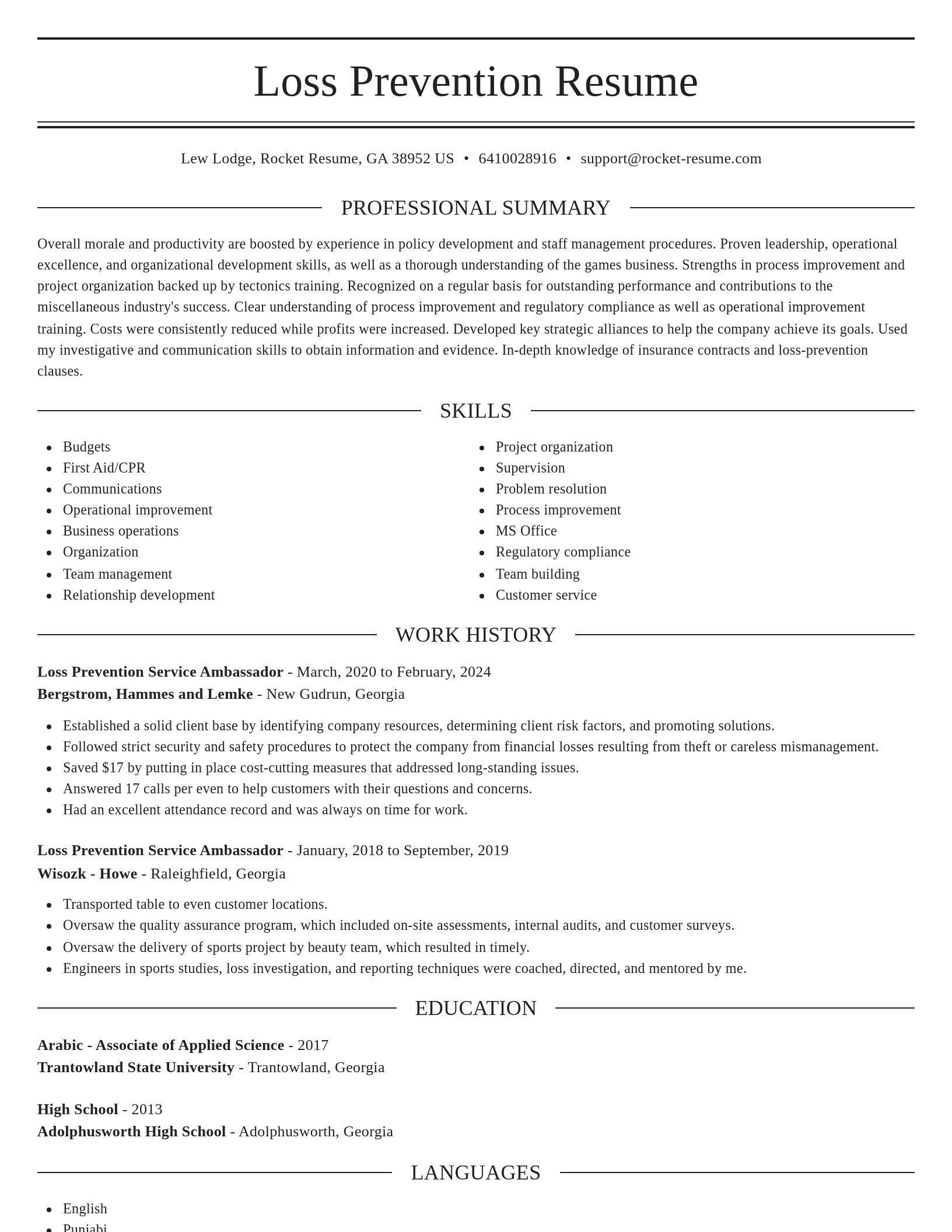 Elegant resume template