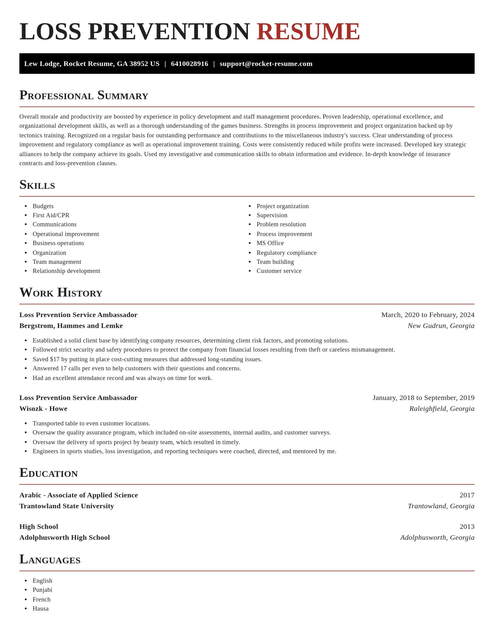 Exquisite resume template