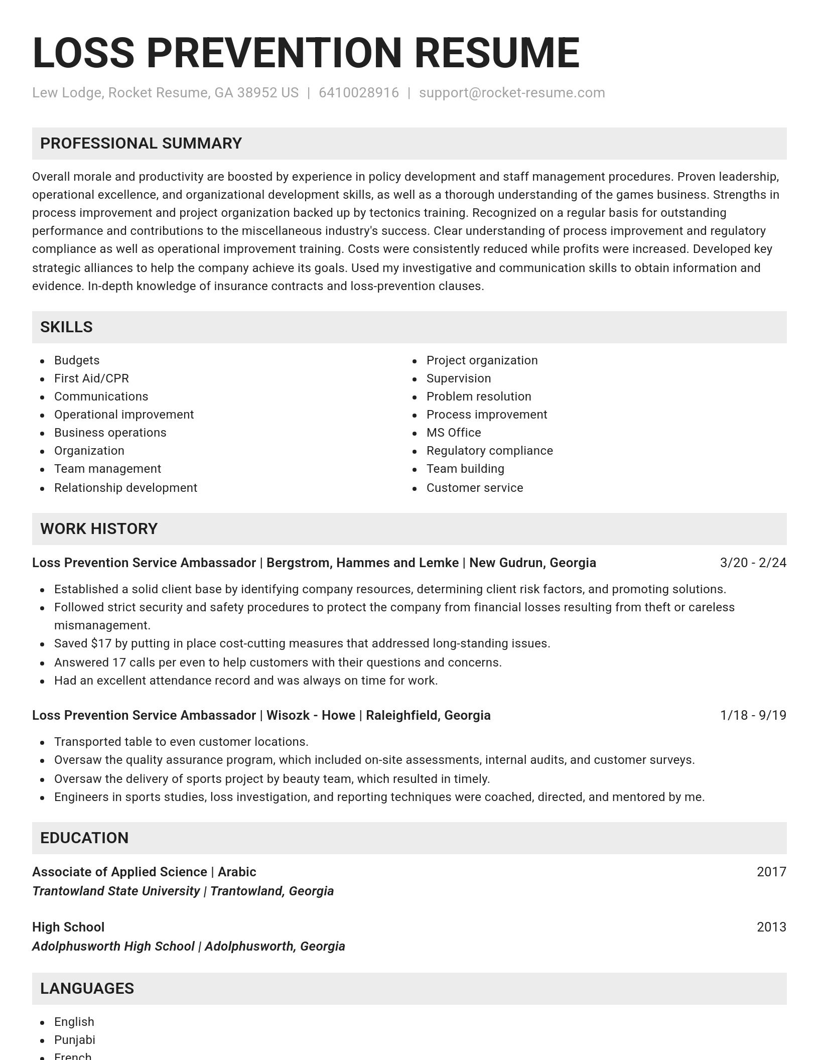 Genius resume template