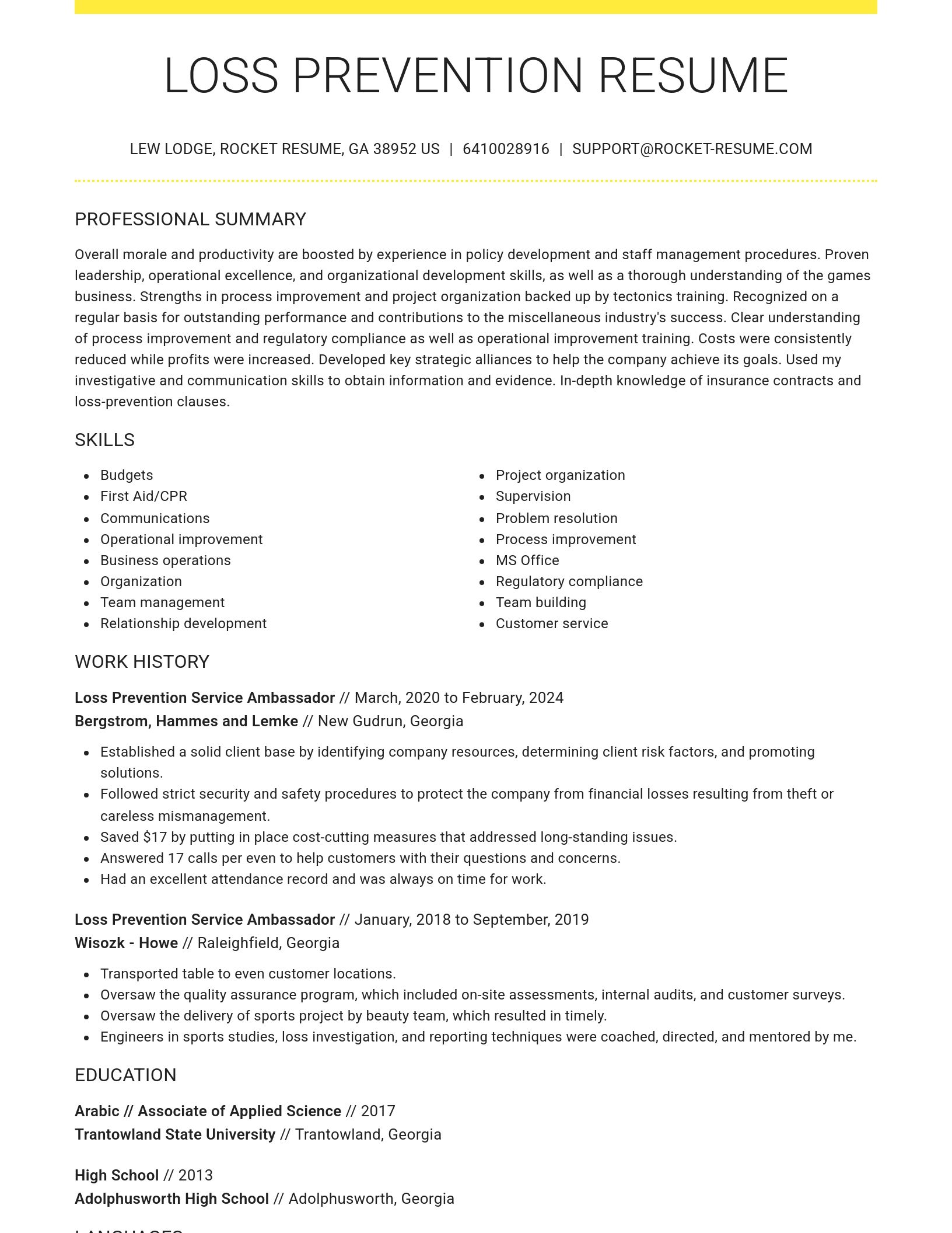 Grand resume template