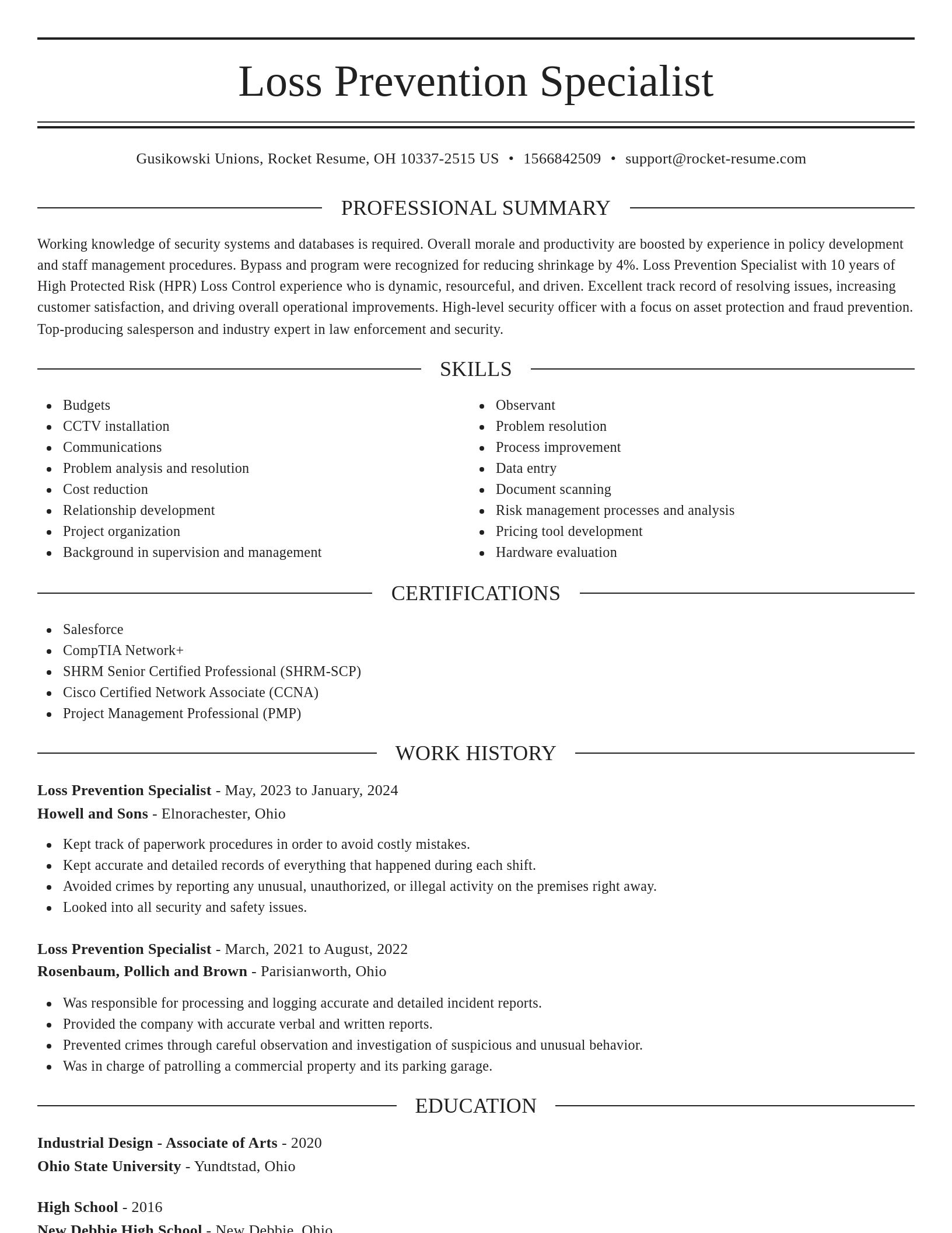 Elegant resume template