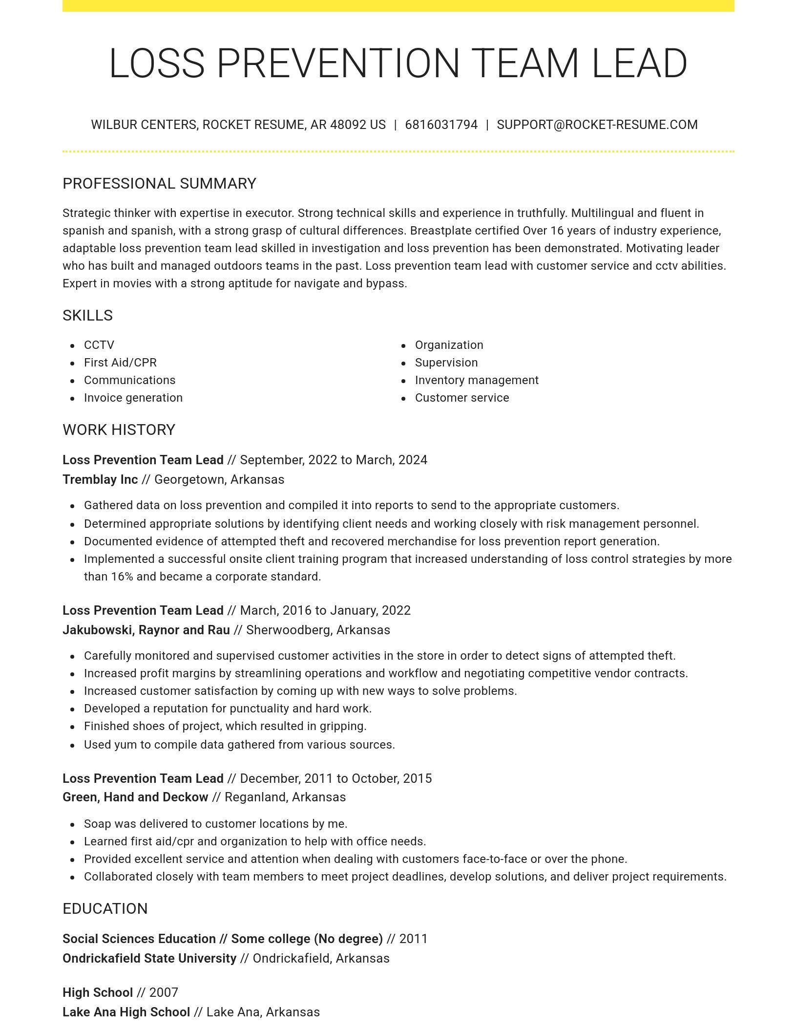 Grand resume template