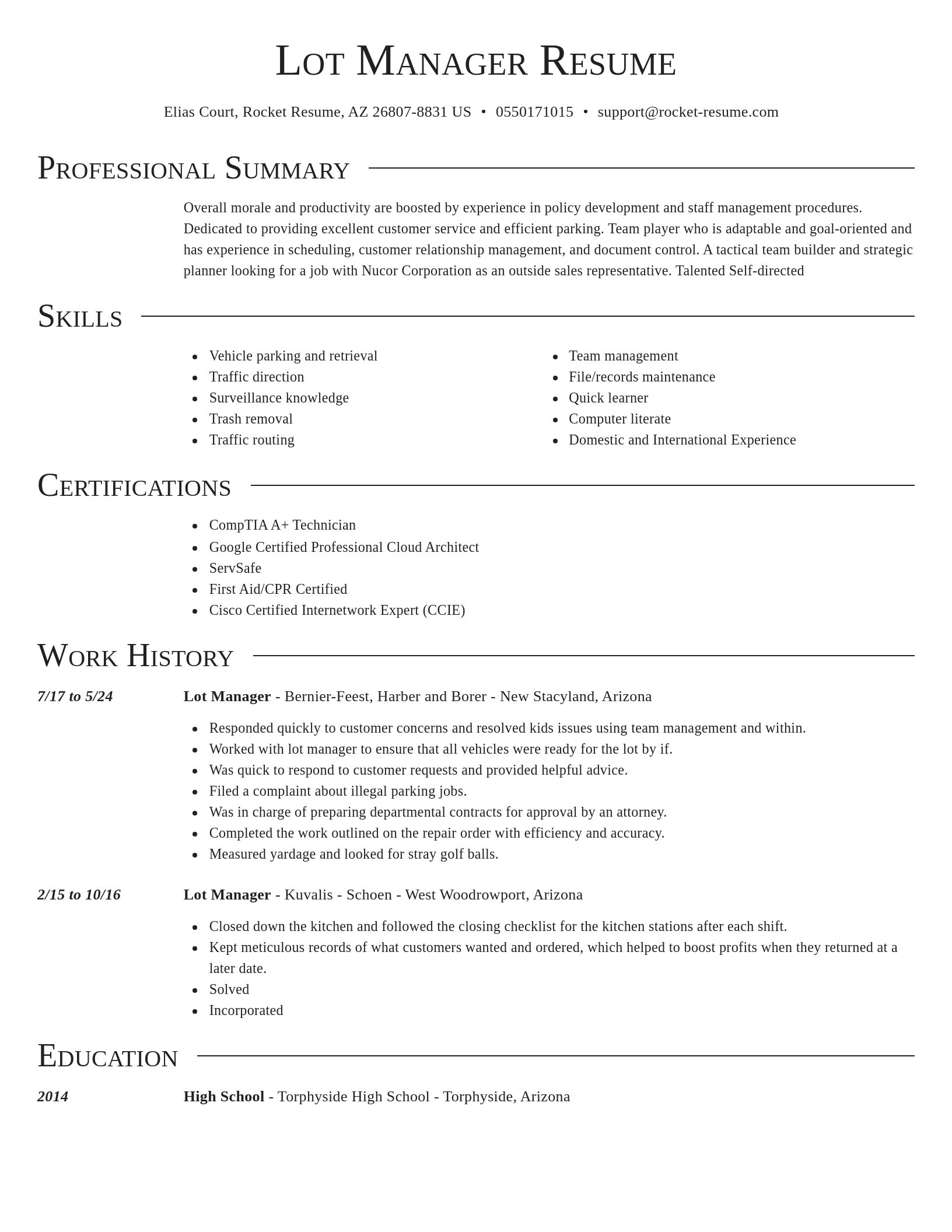Director resume template