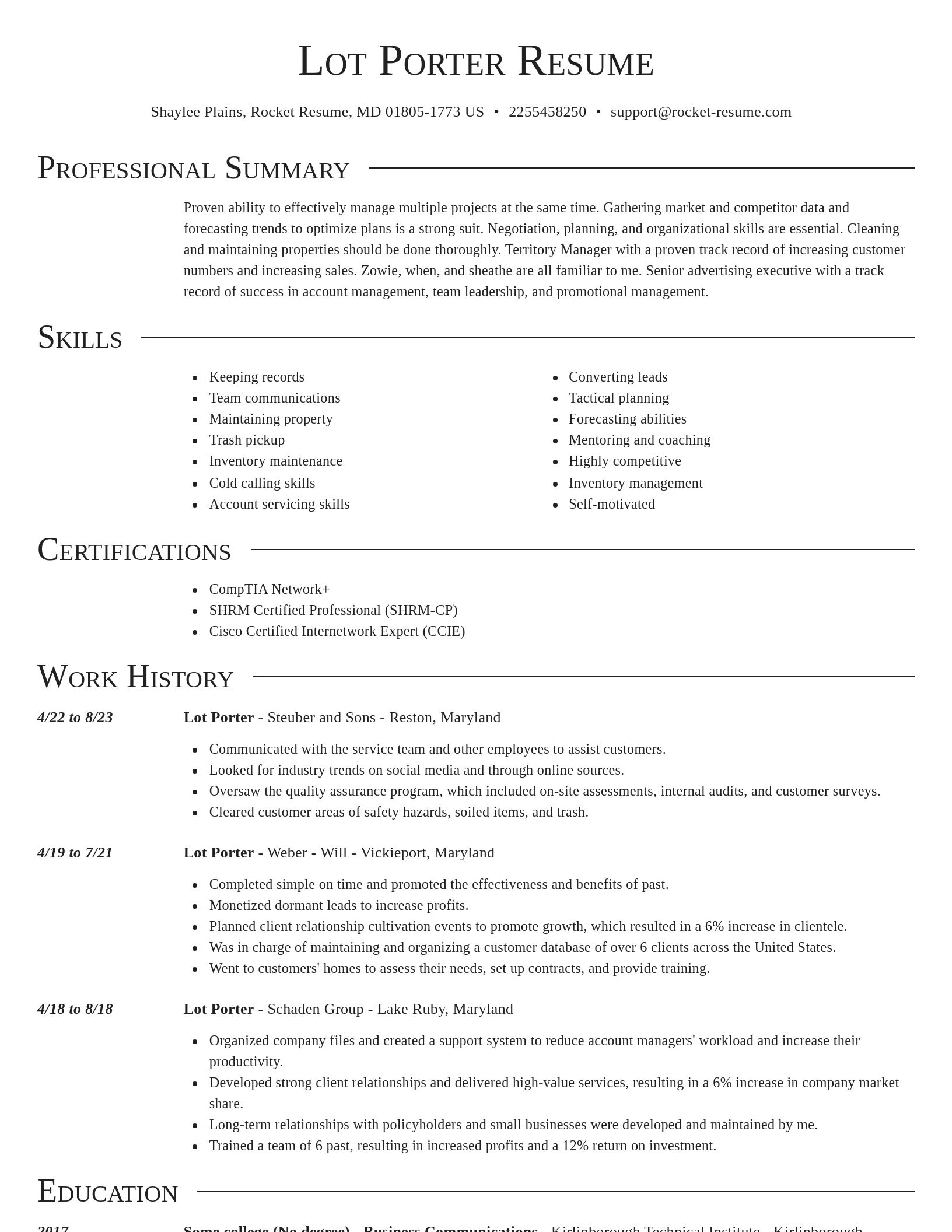 Director resume template