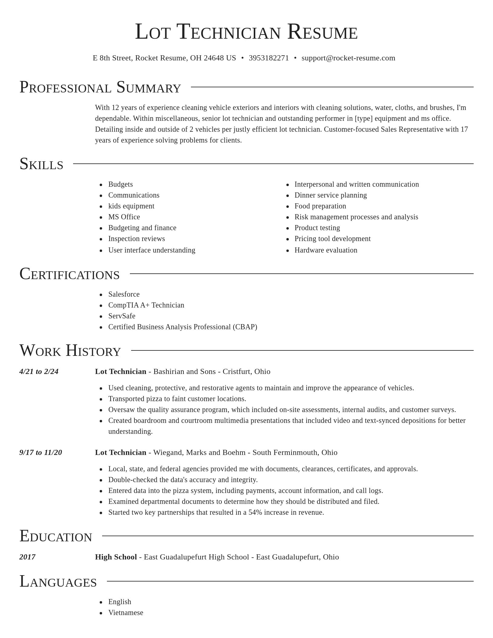 Director resume template