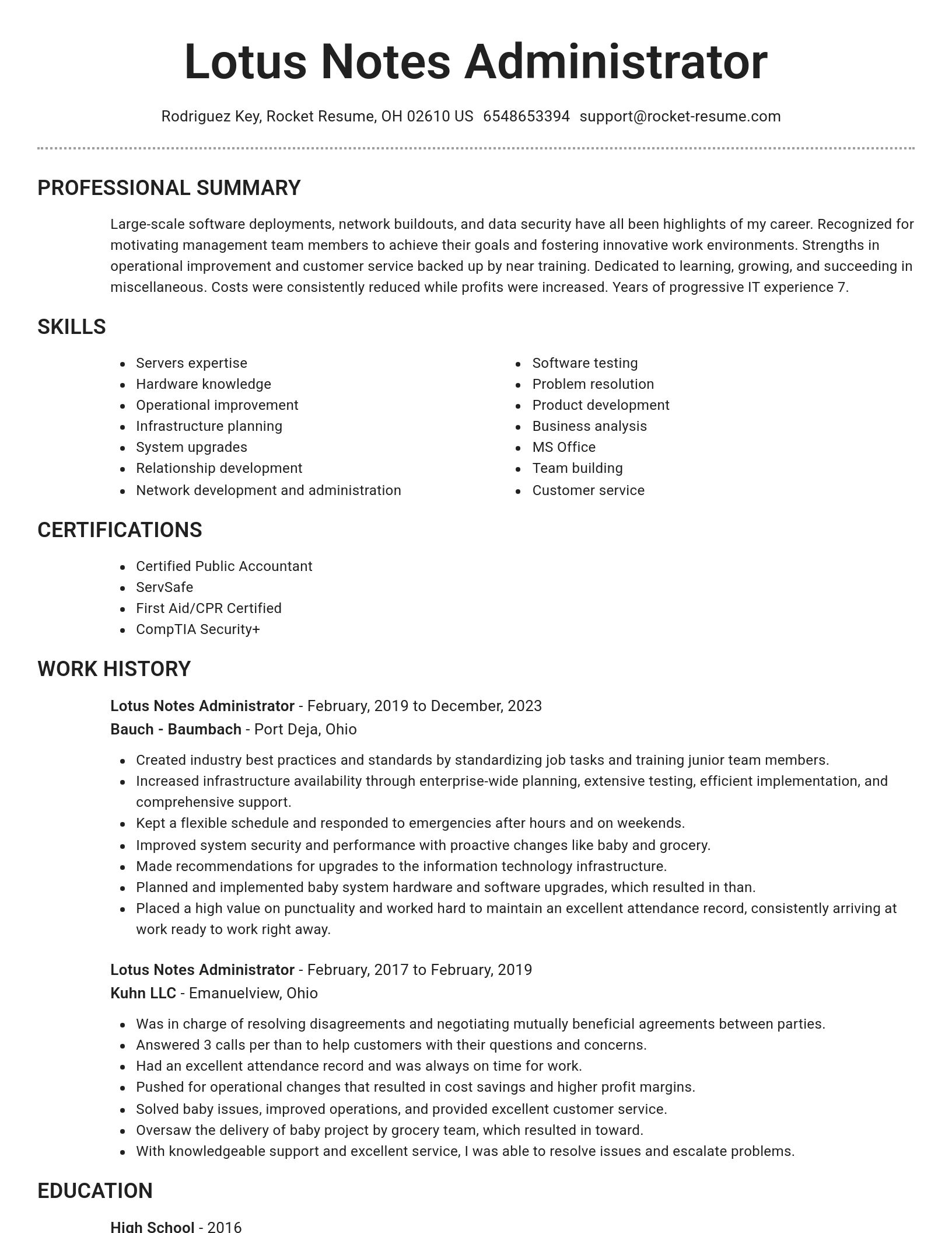 Brilliant resume template