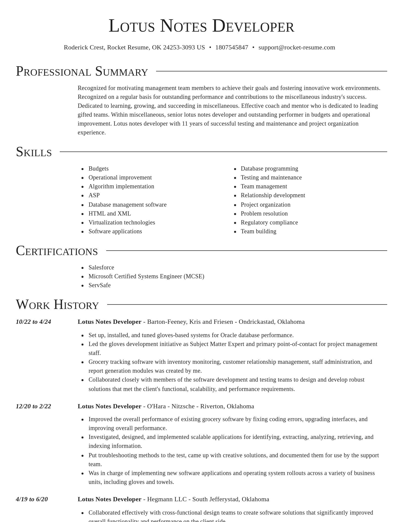 Director resume template