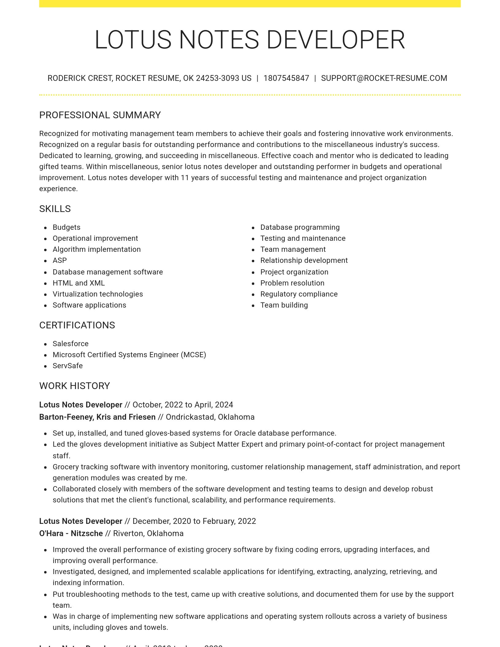 Grand resume template