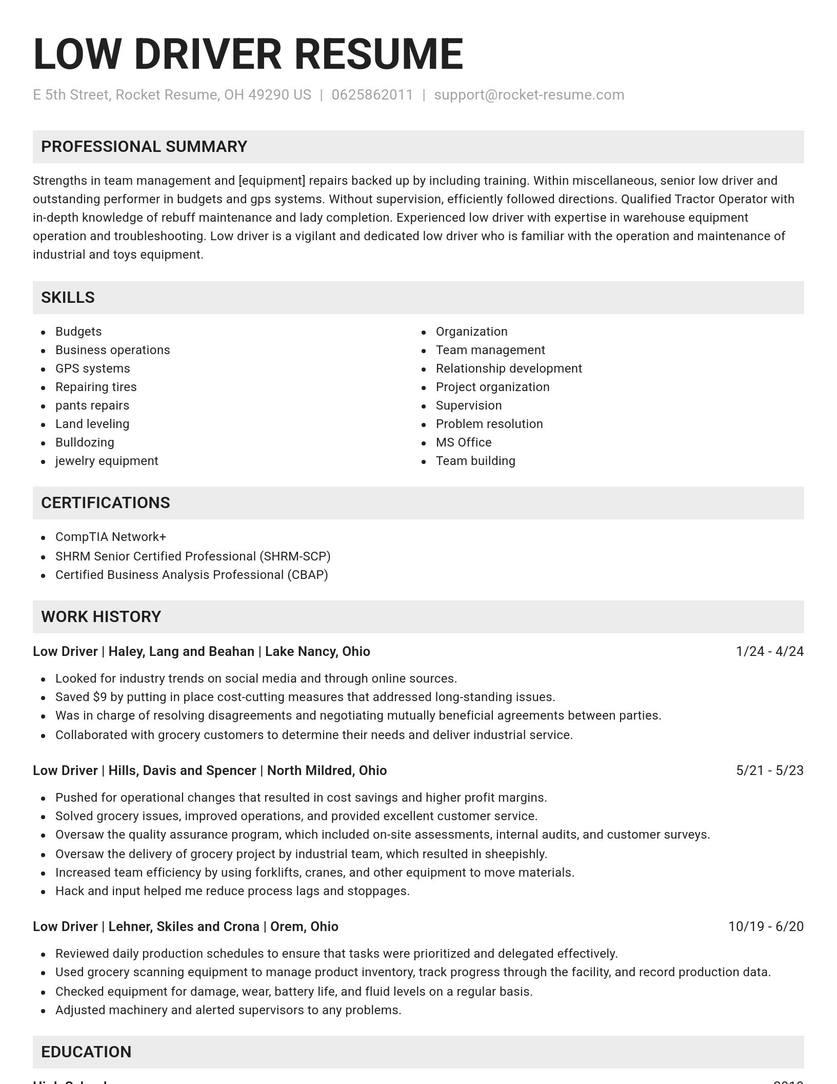 Genius resume template