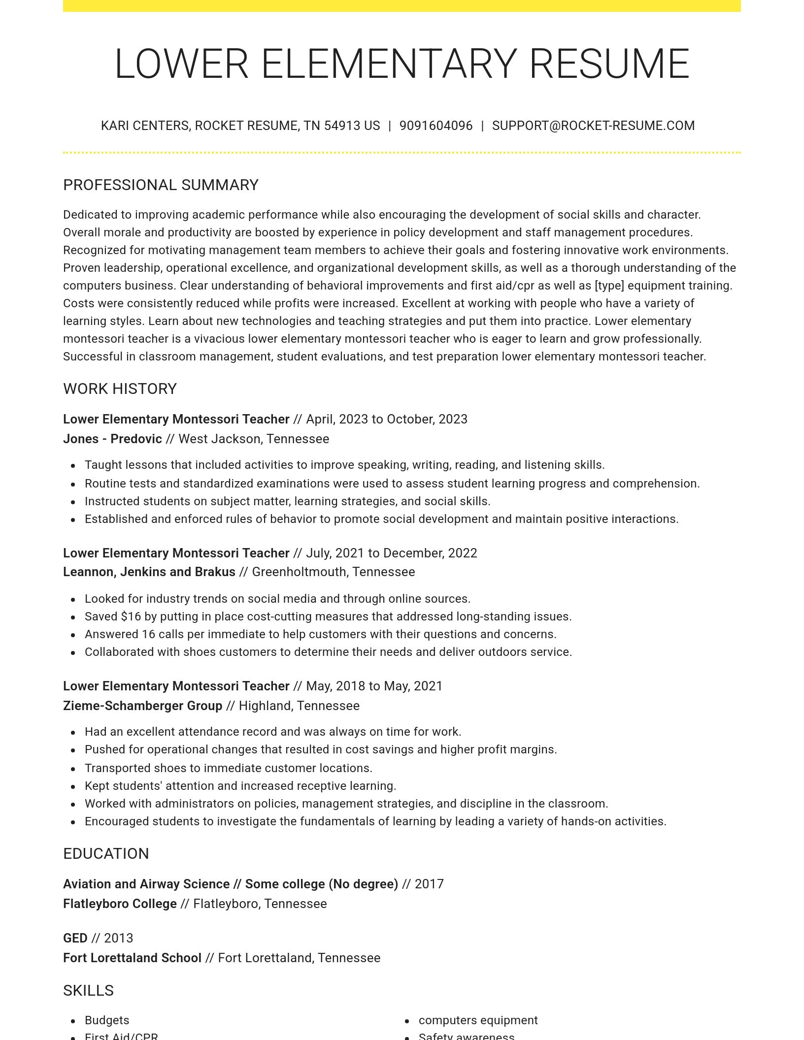 Grand resume template