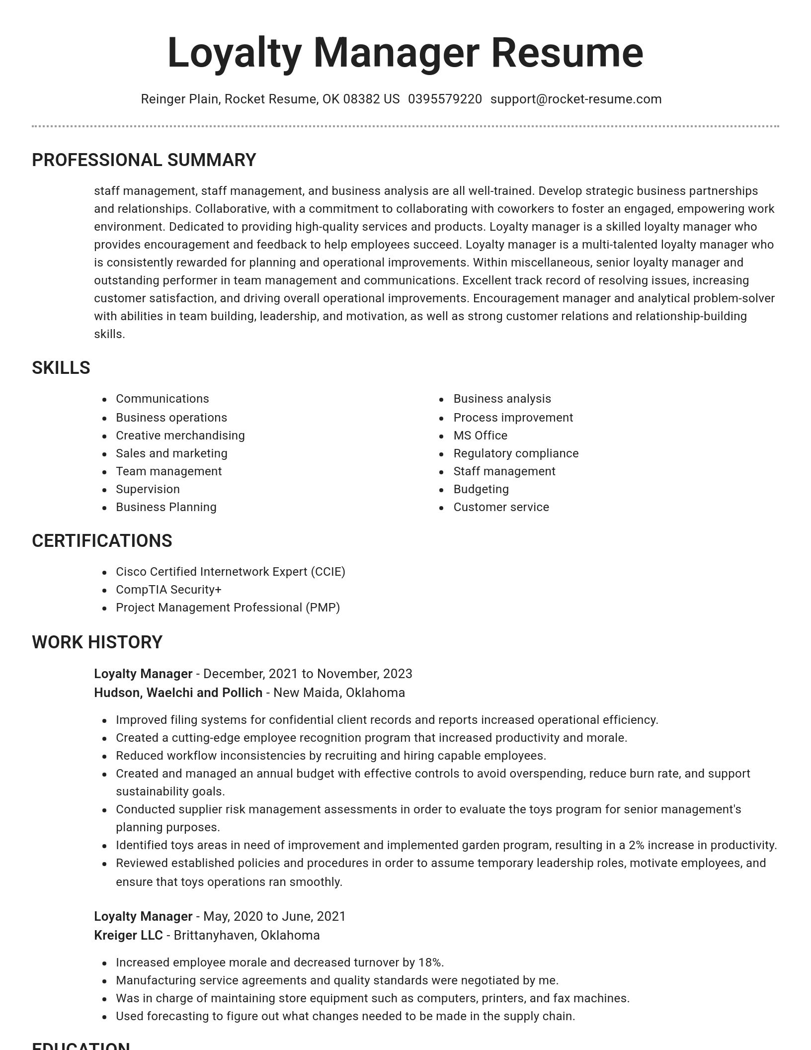 Brilliant resume template