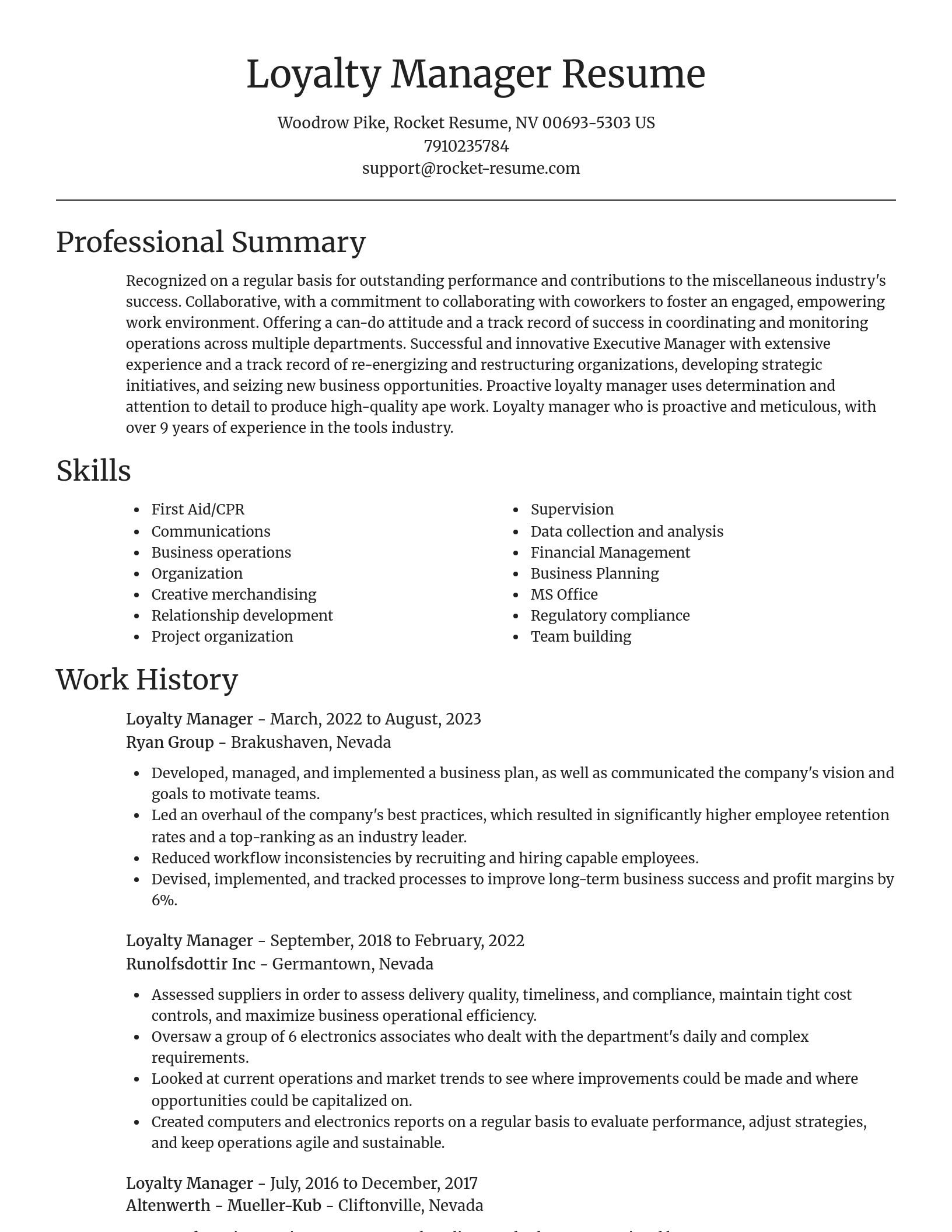 Focal Point resume template