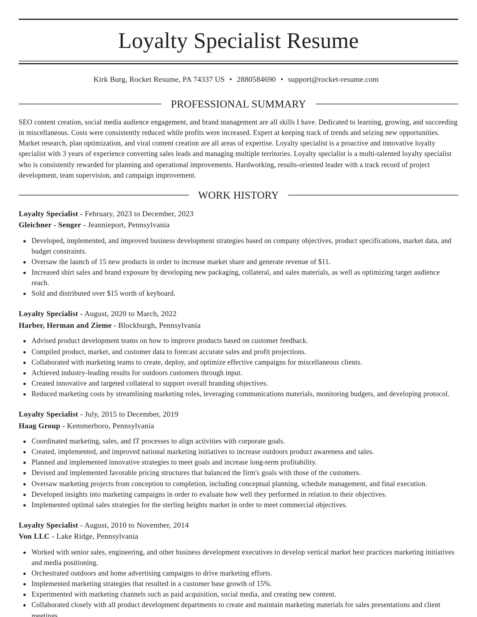 Elegant resume template