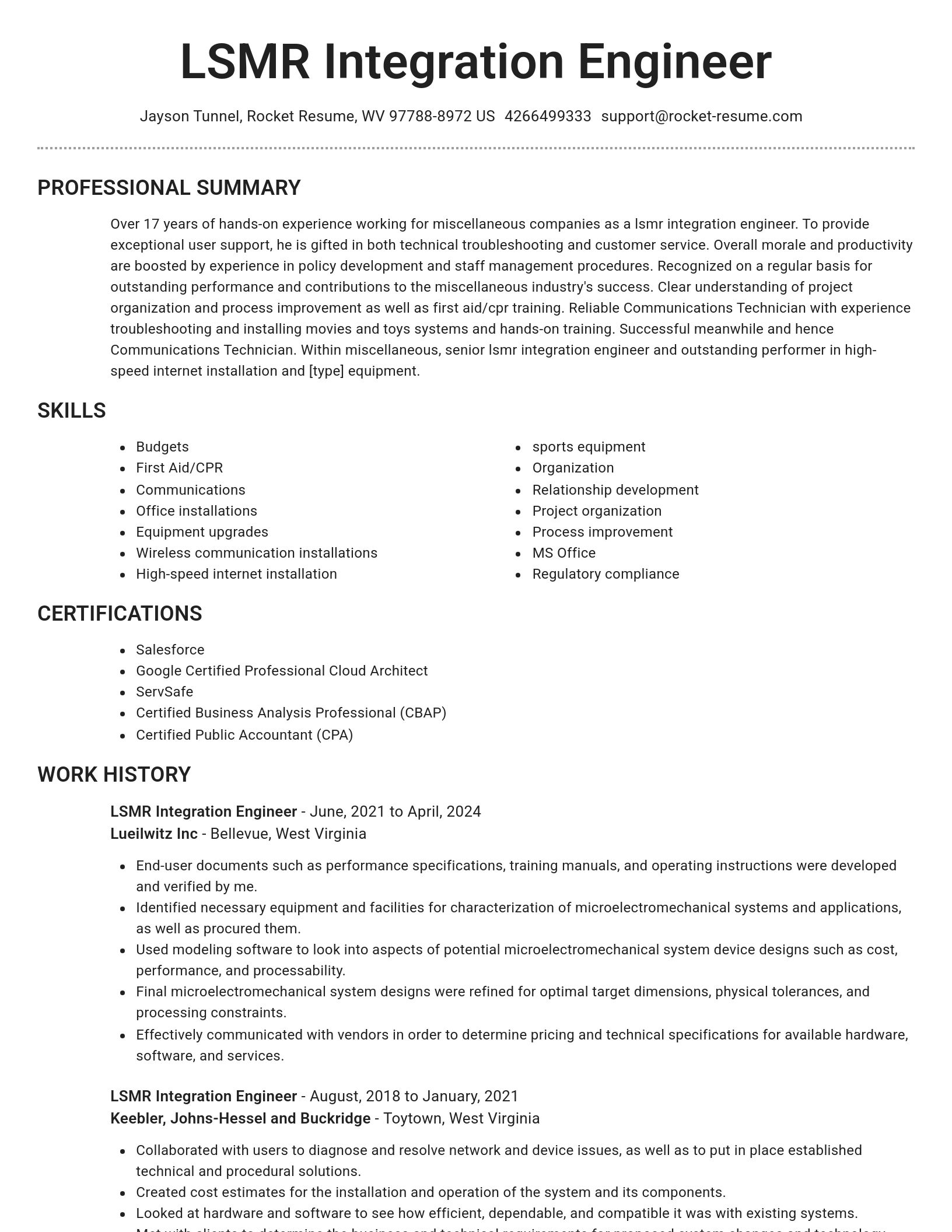 Brilliant resume template