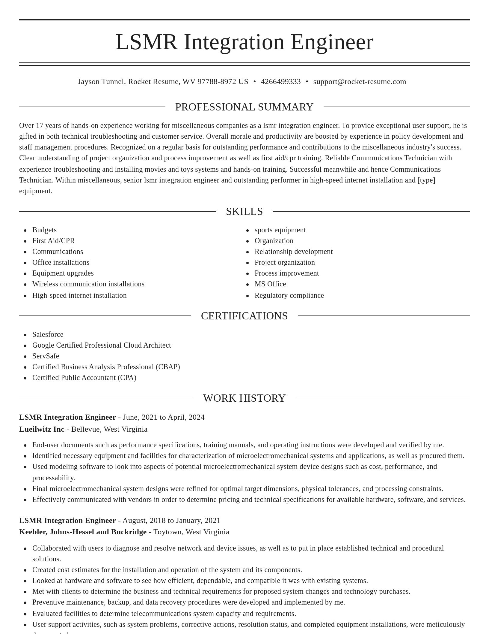 Elegant resume template