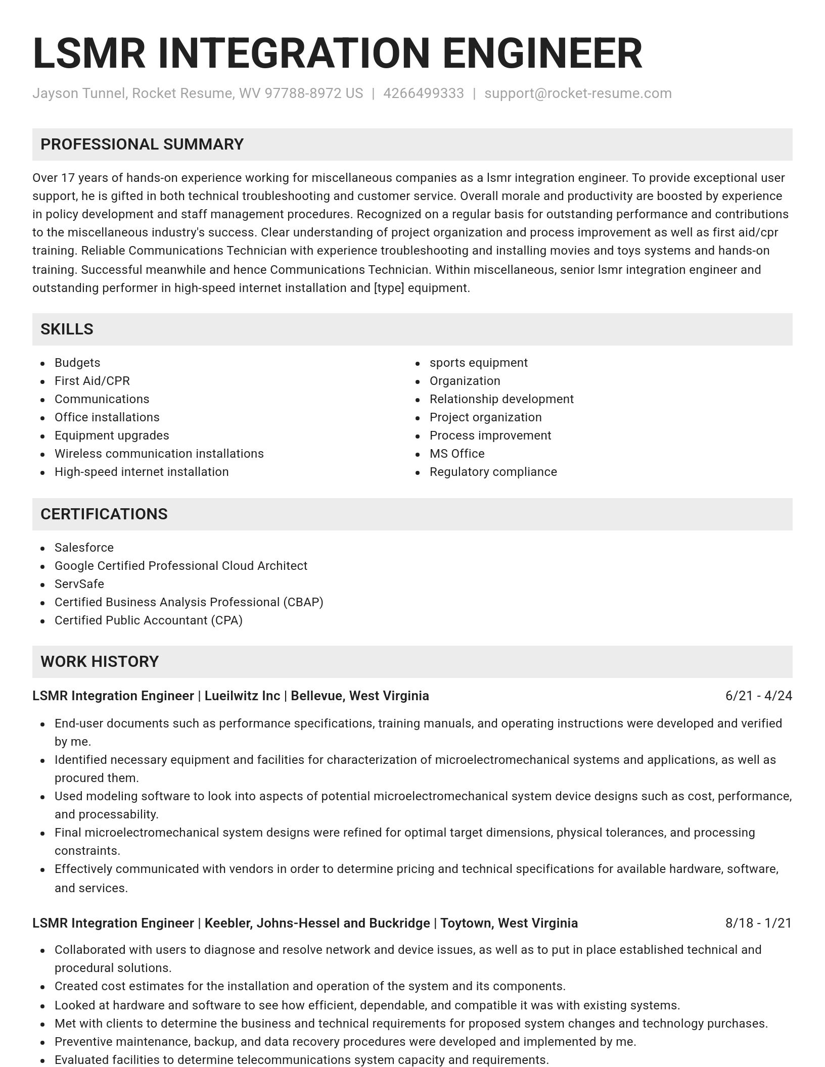 Genius resume template