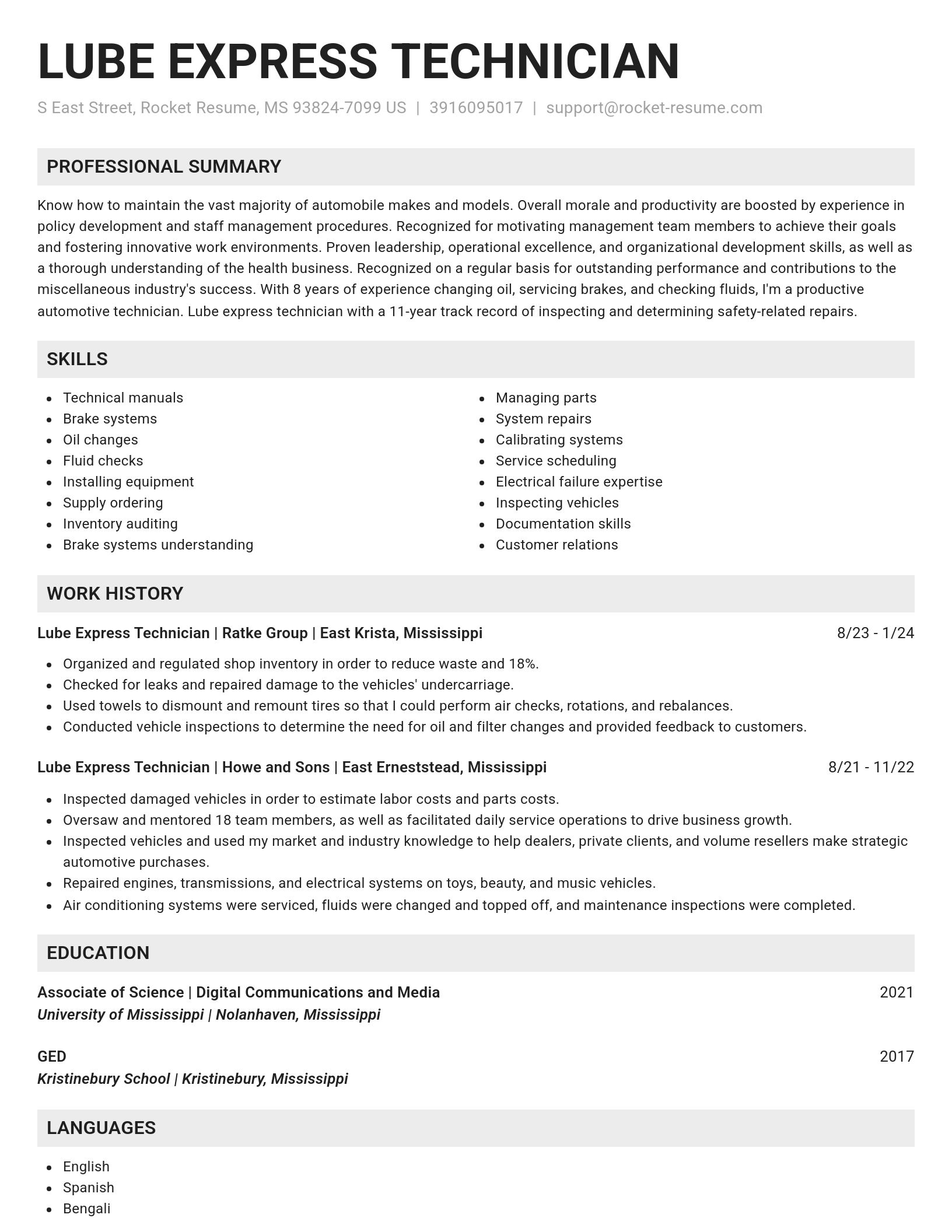 Genius resume template