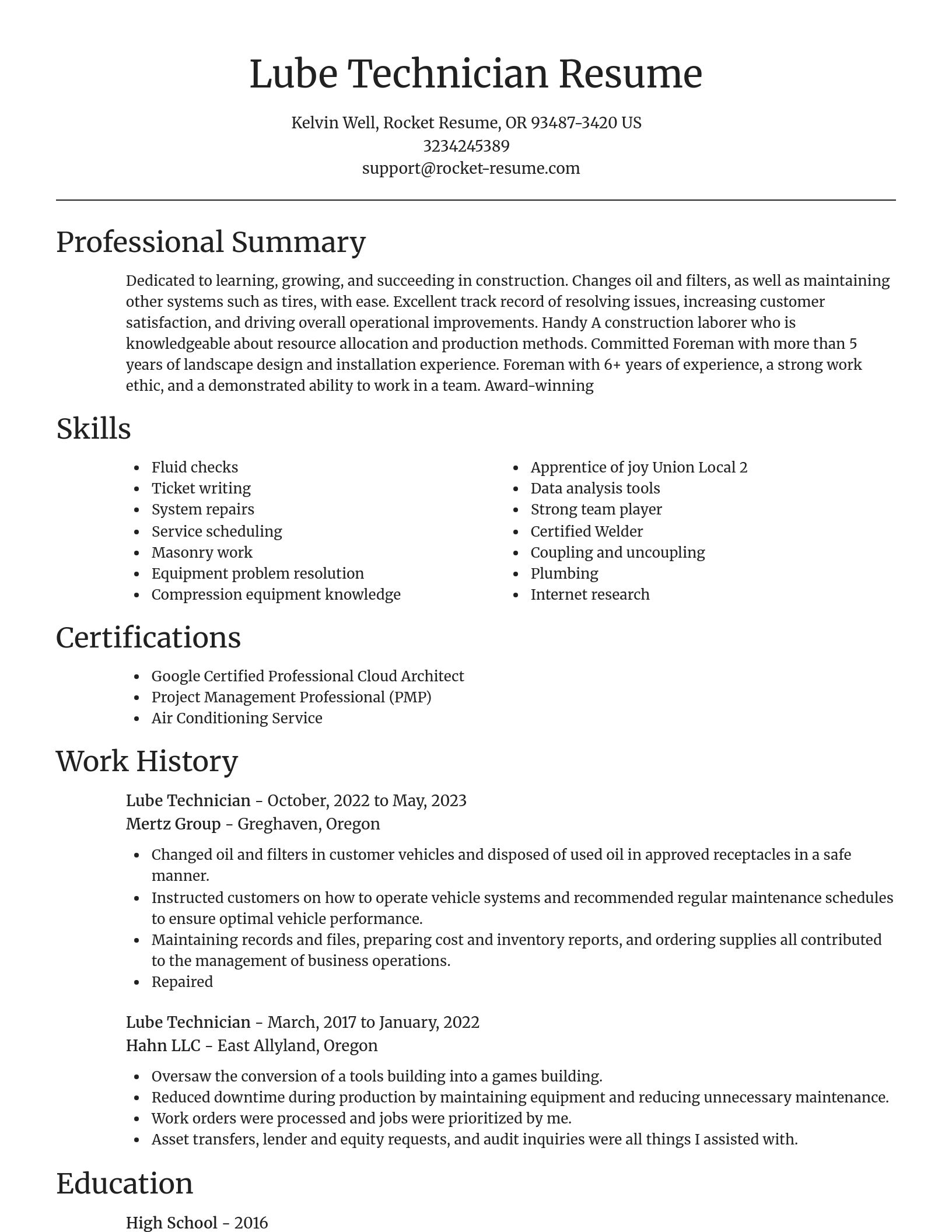 Focal Point resume template