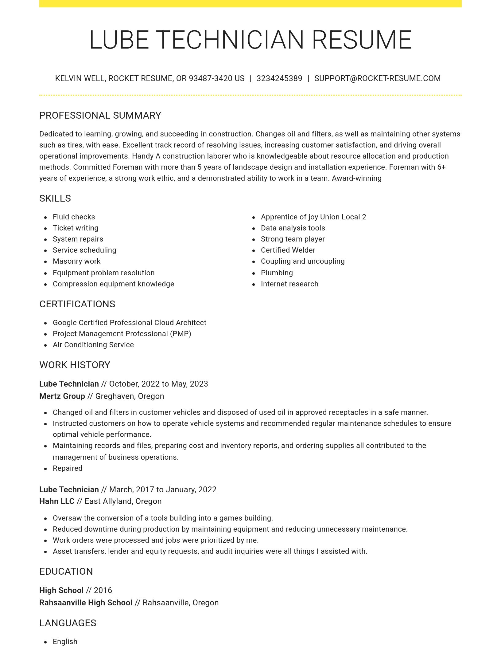 Grand resume template