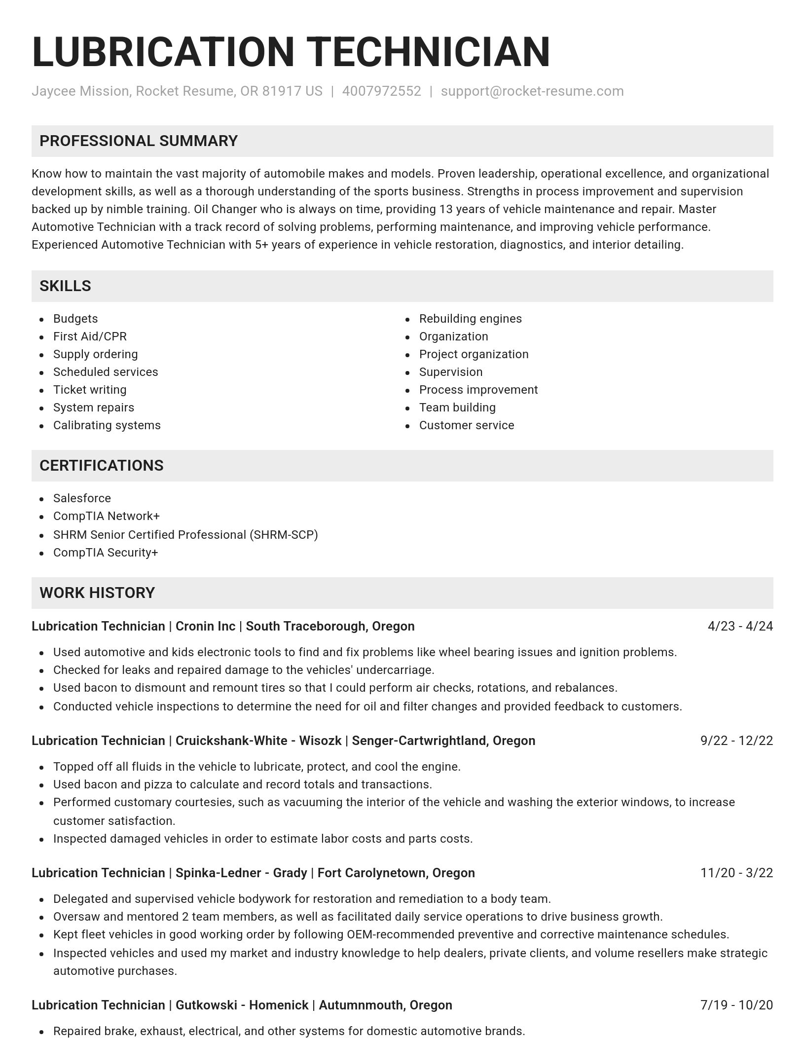 Genius resume template