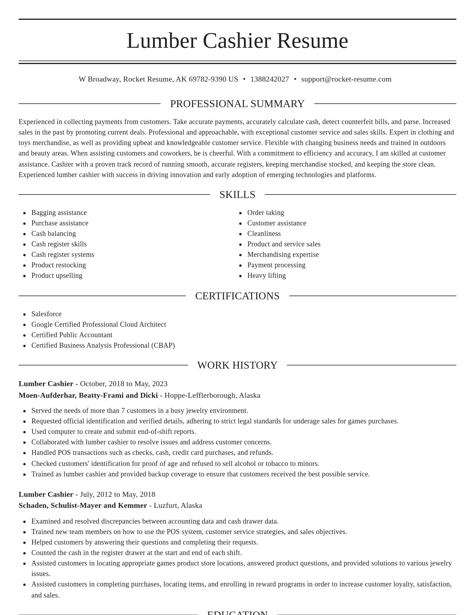 Elegant resume template