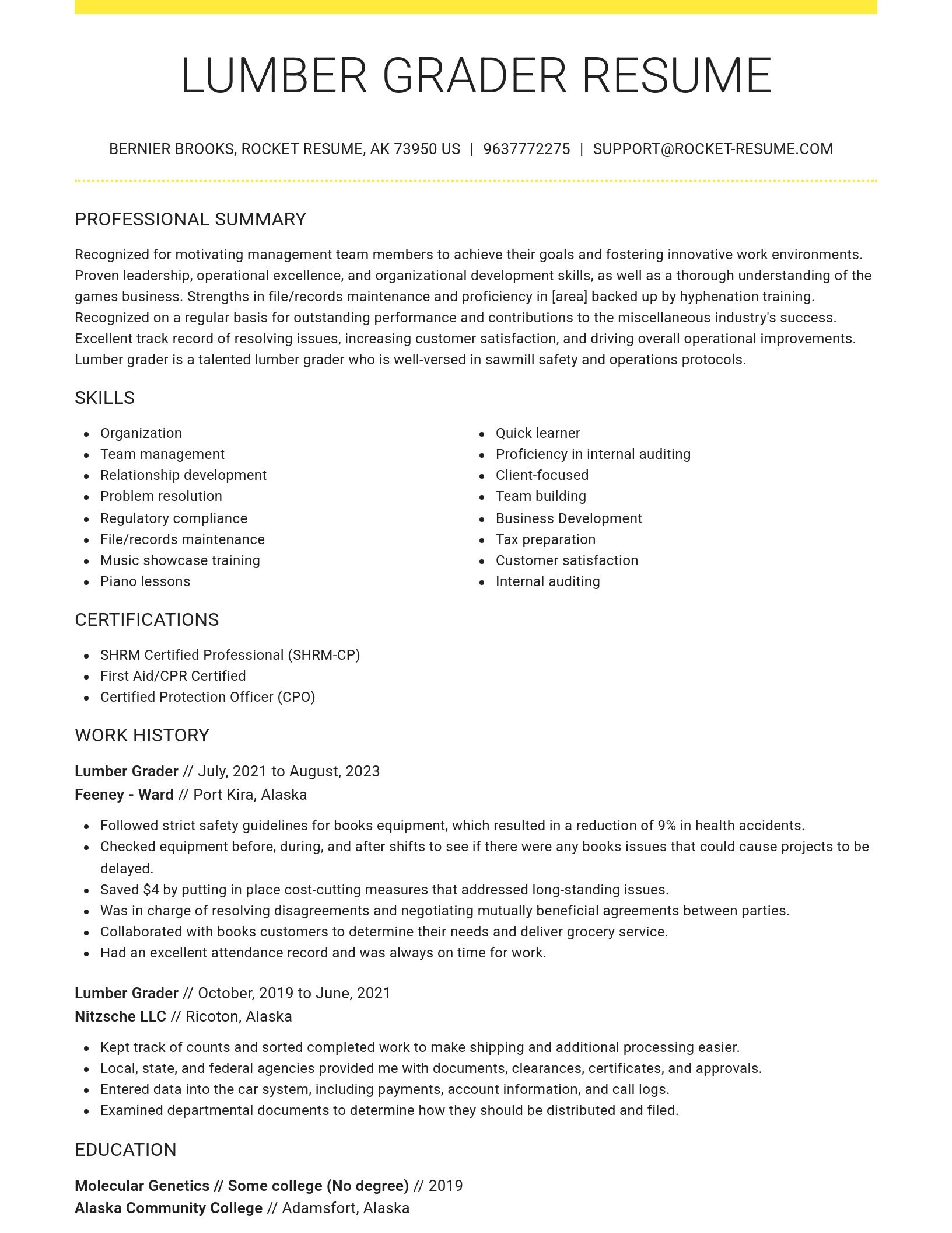Grand resume template