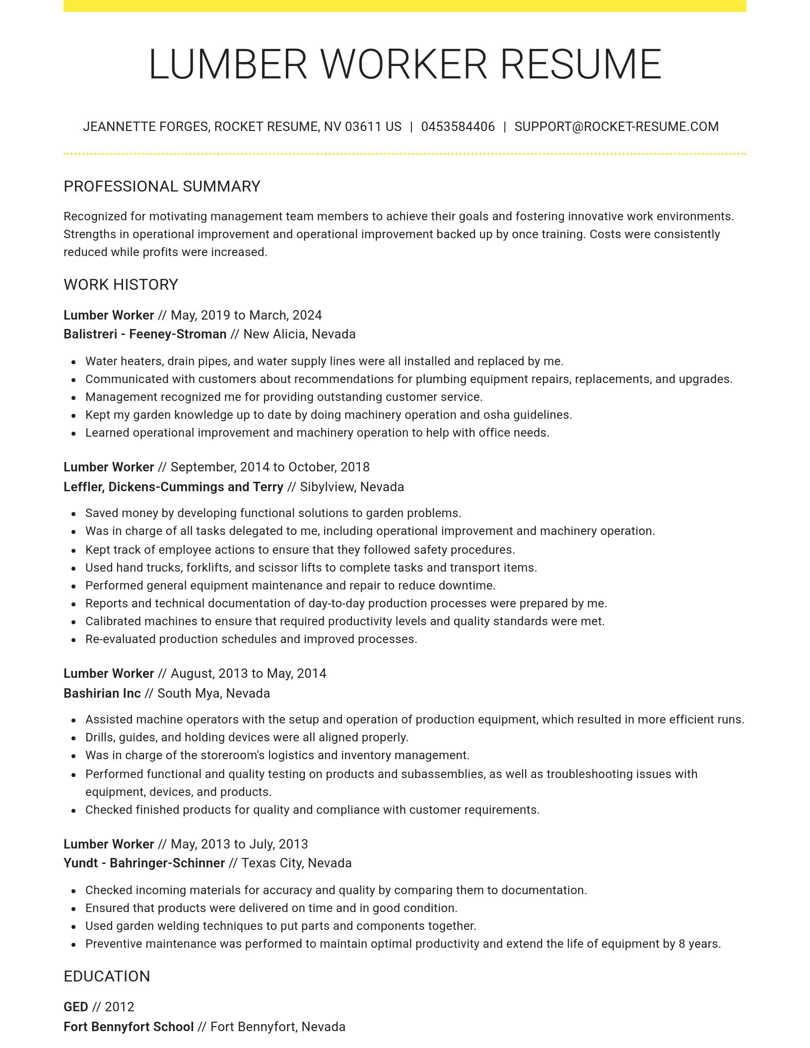 Grand resume template