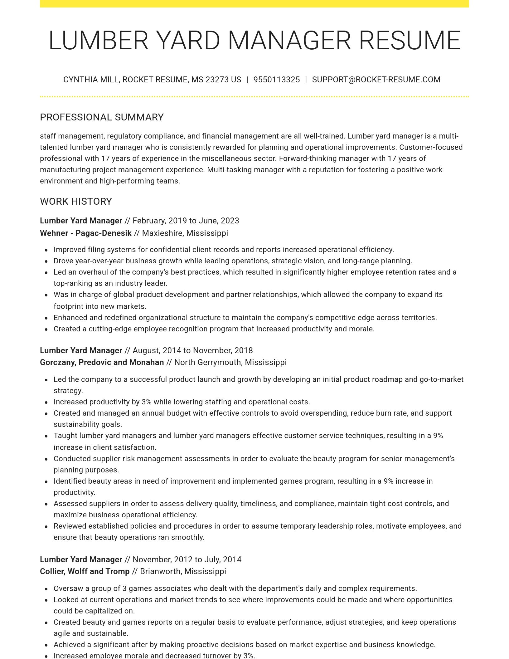 Grand resume template