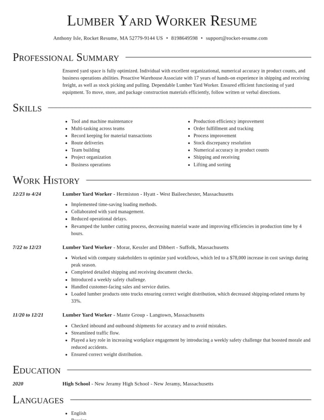 Director resume template