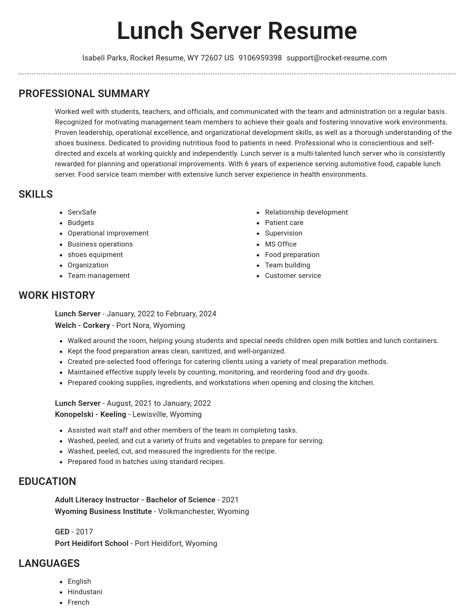 Brilliant resume template