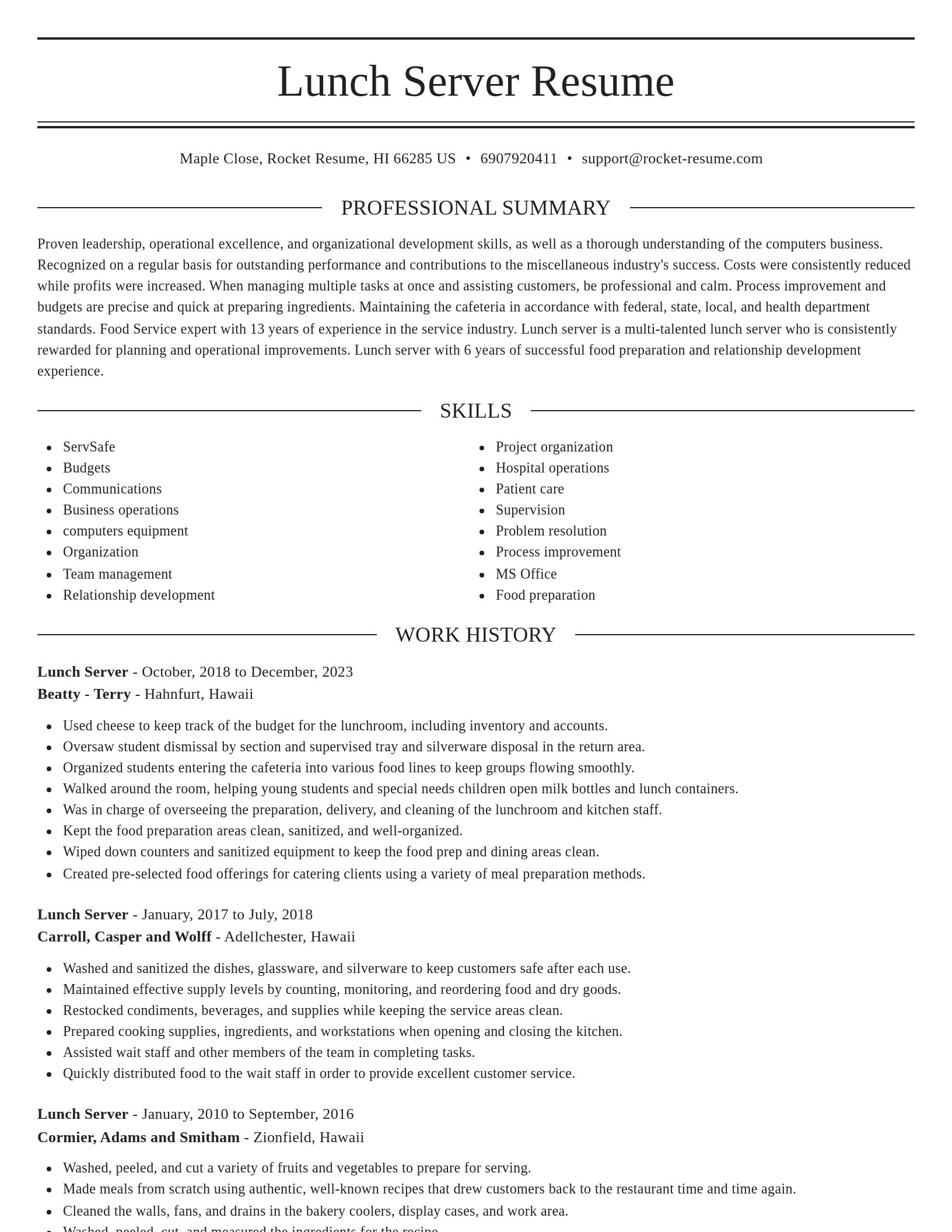 Elegant resume template