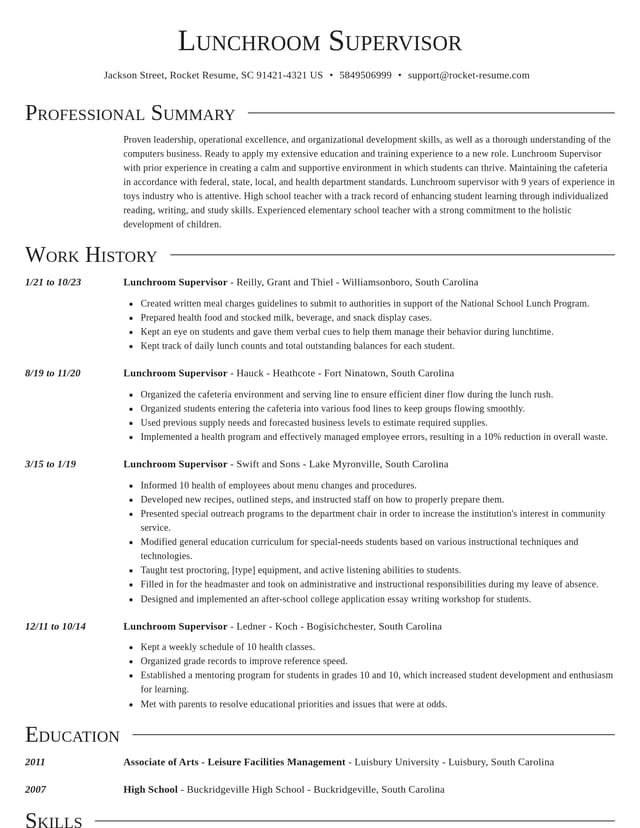 Director resume template