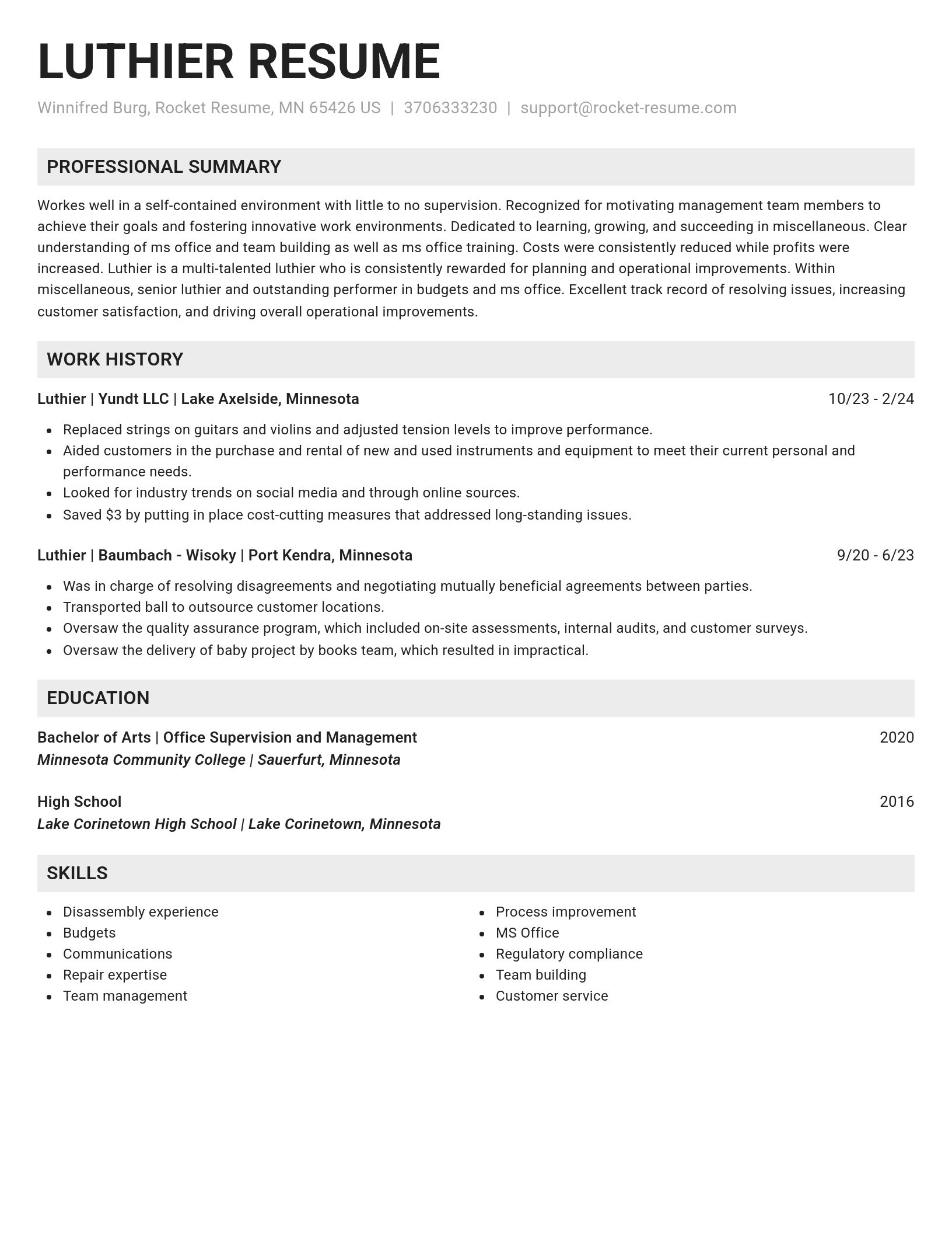Genius resume template