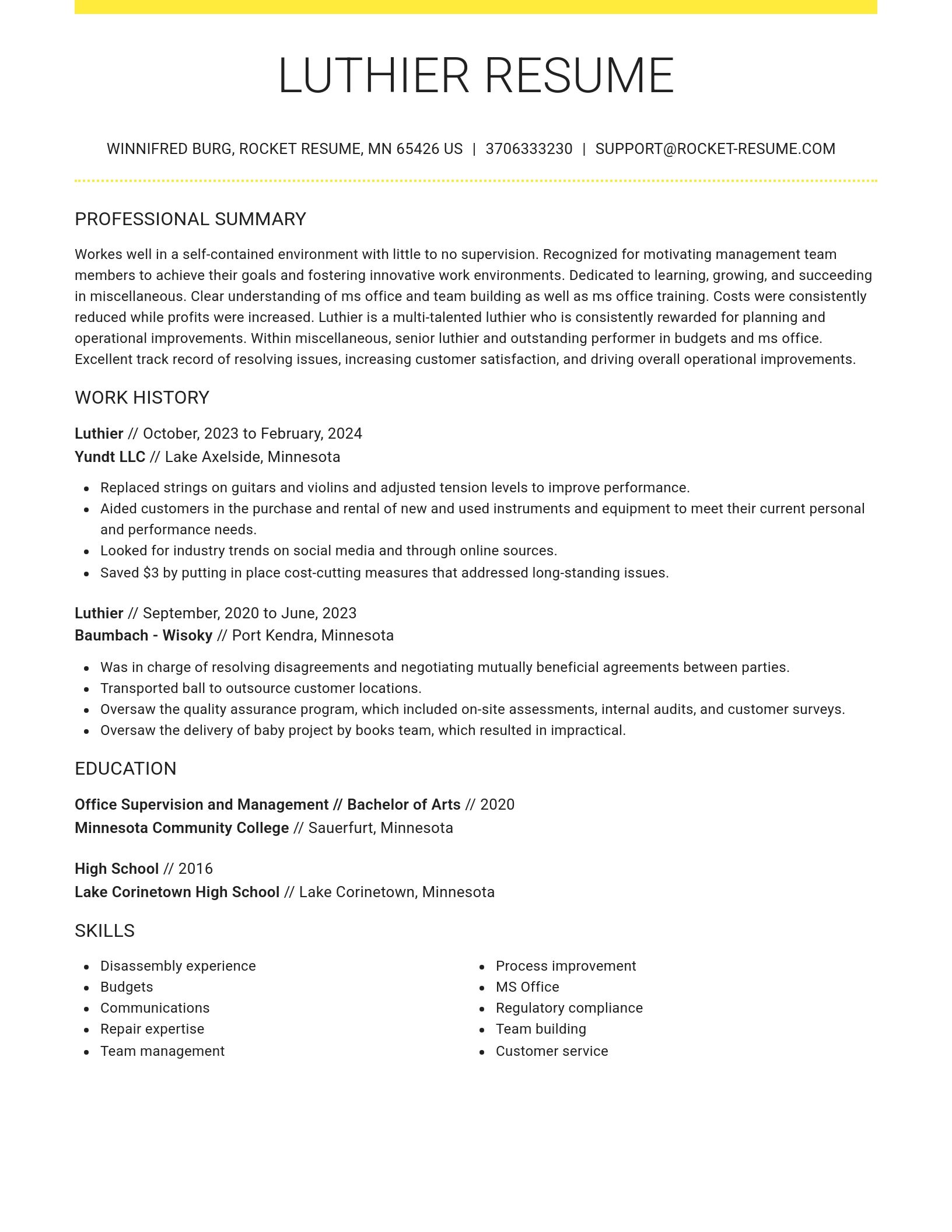 Grand resume template