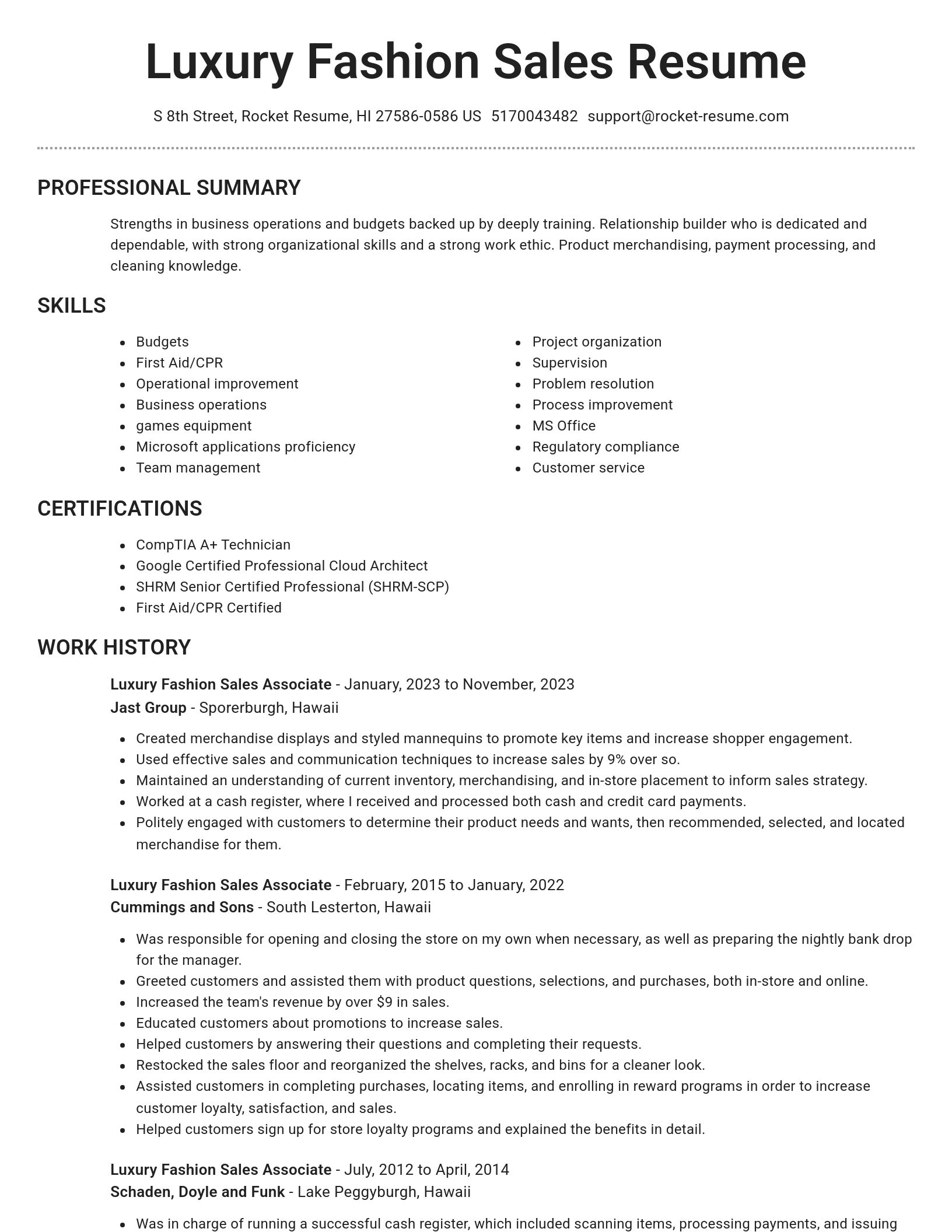 Brilliant resume template