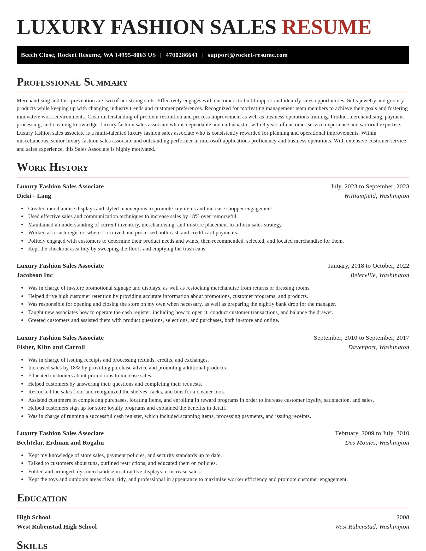 Exquisite resume template