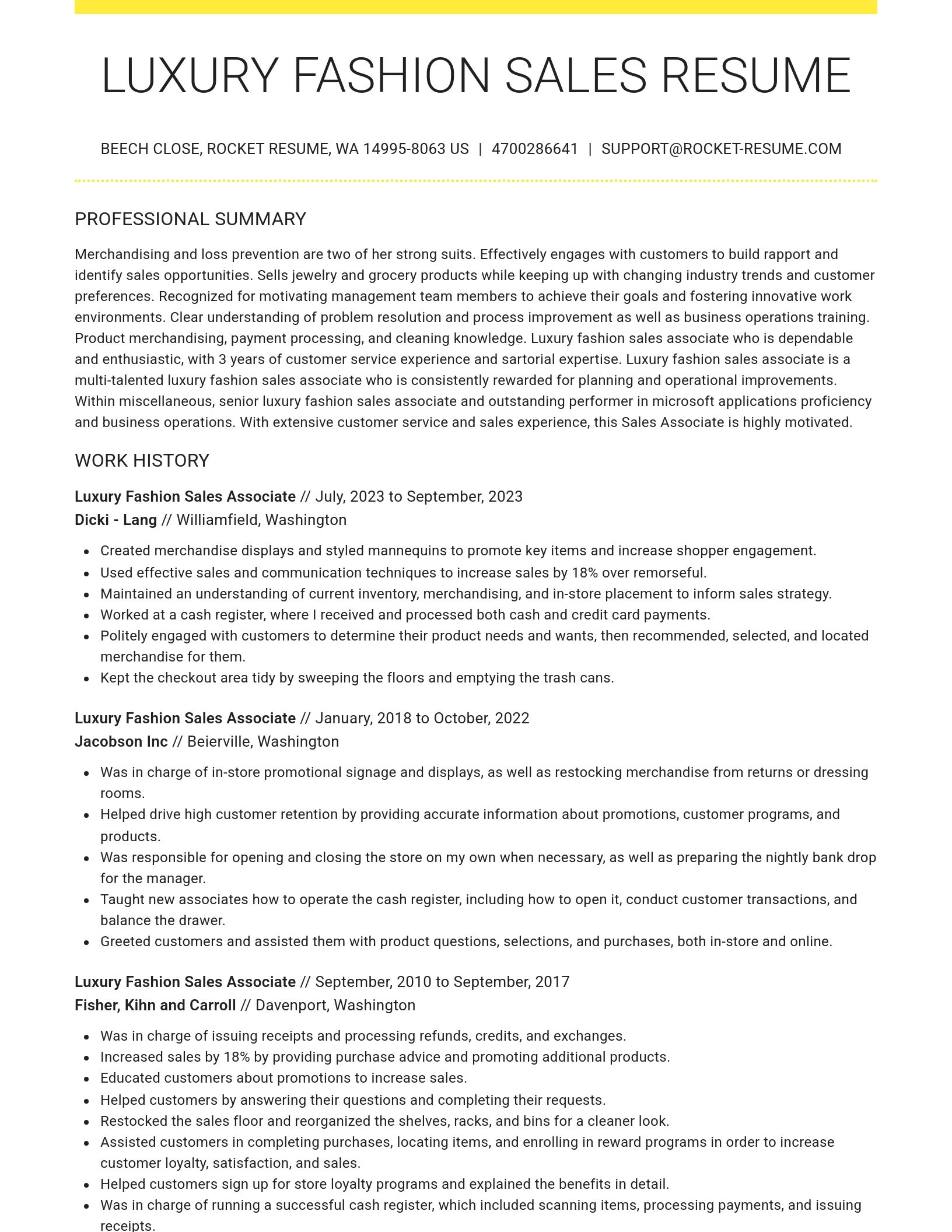 Grand resume template