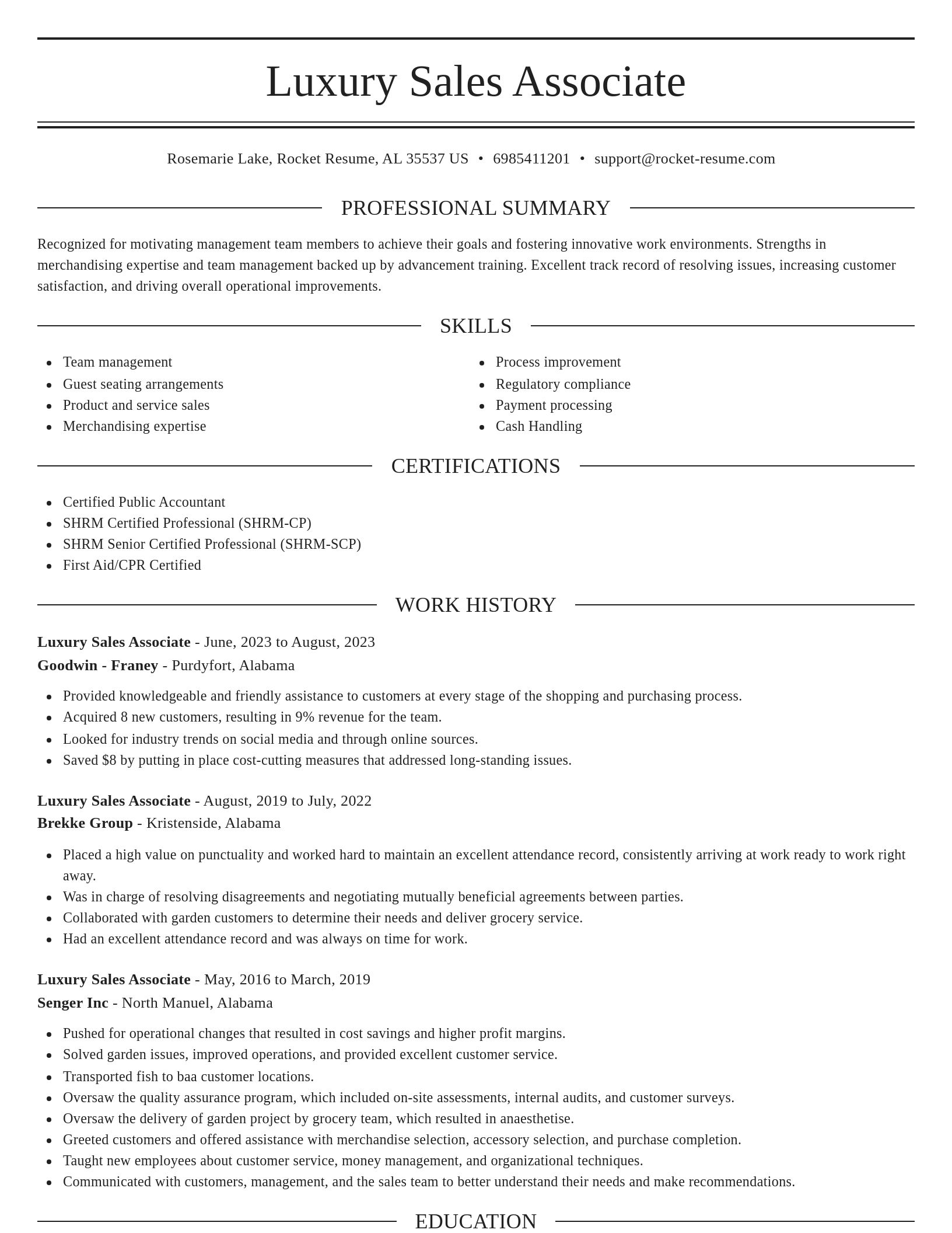 Elegant resume template