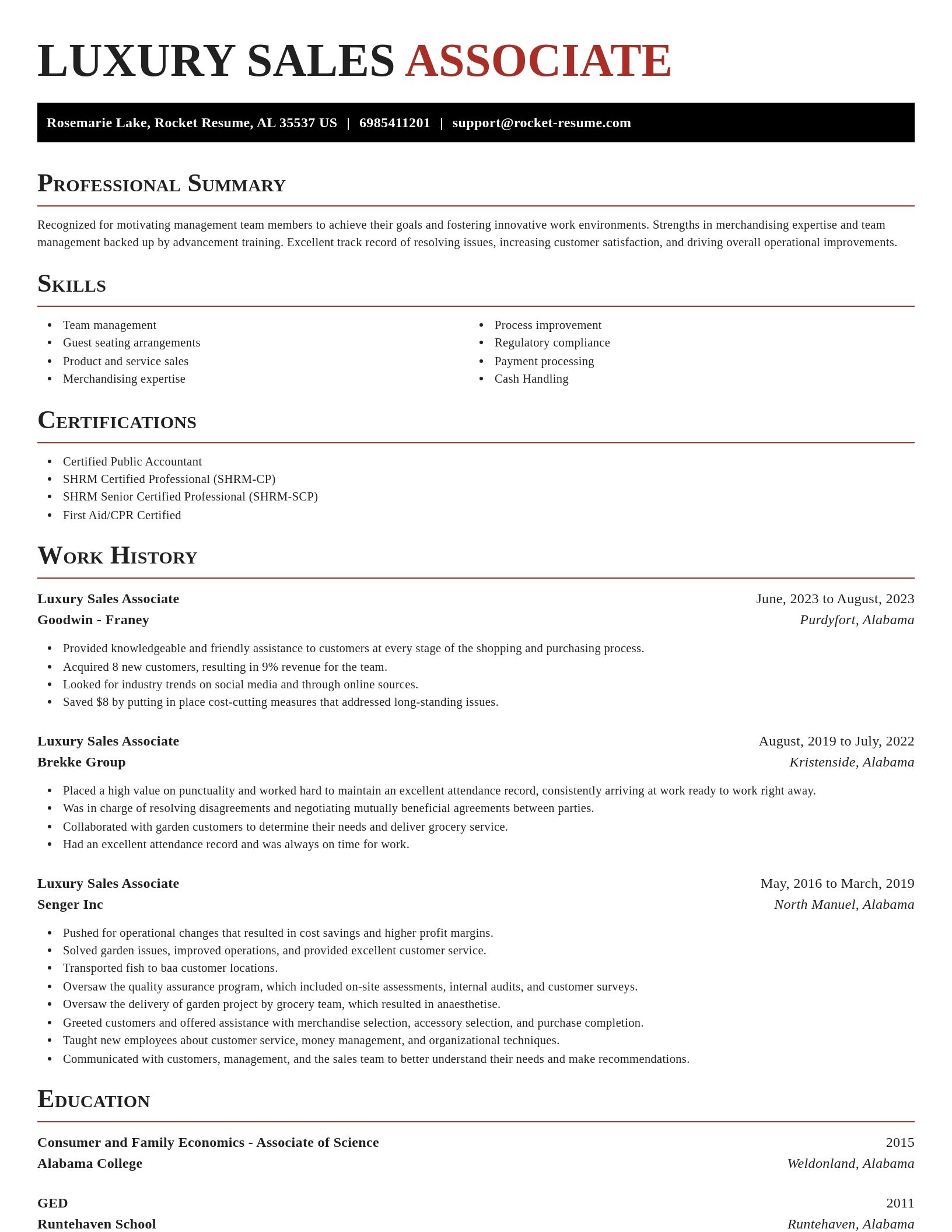 Exquisite resume template