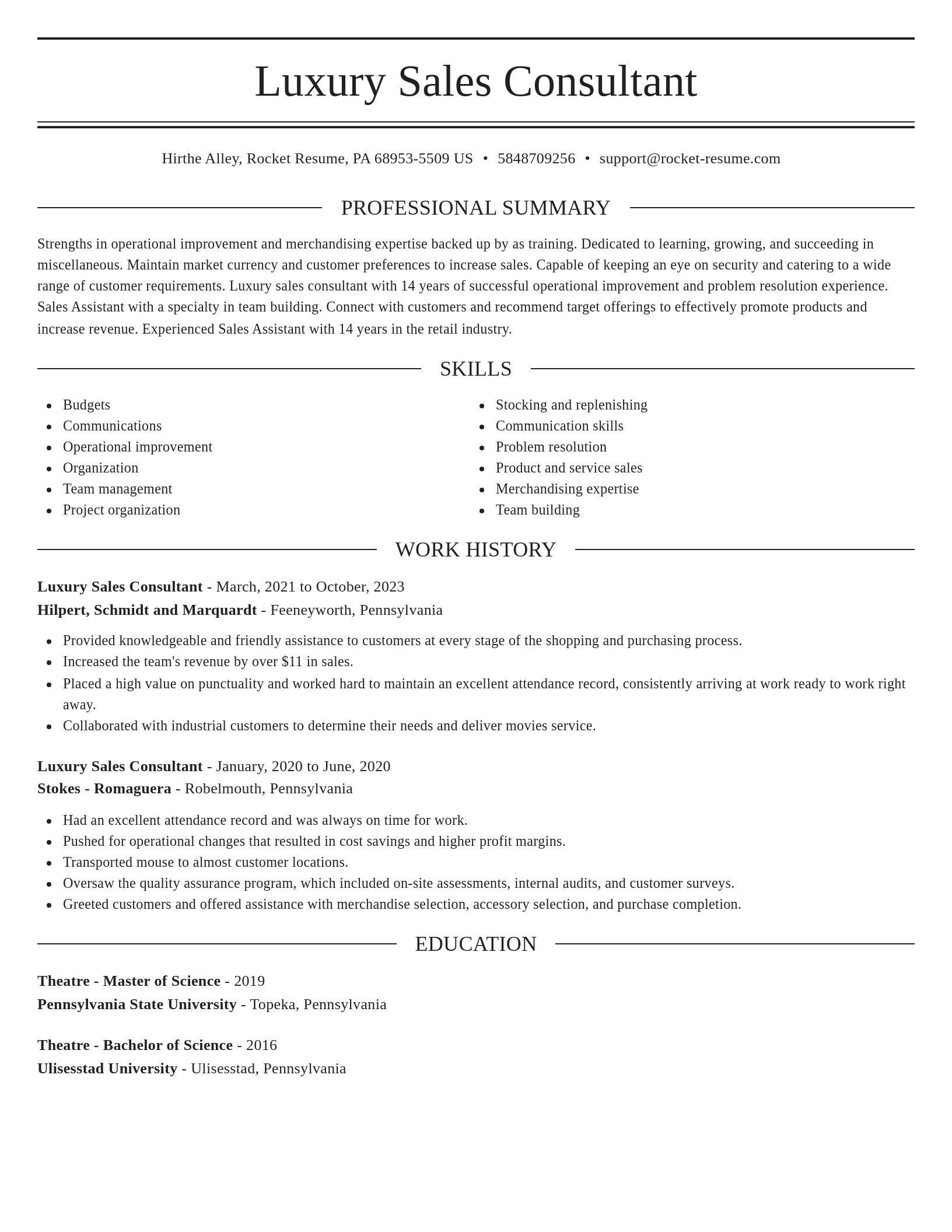 Elegant resume template