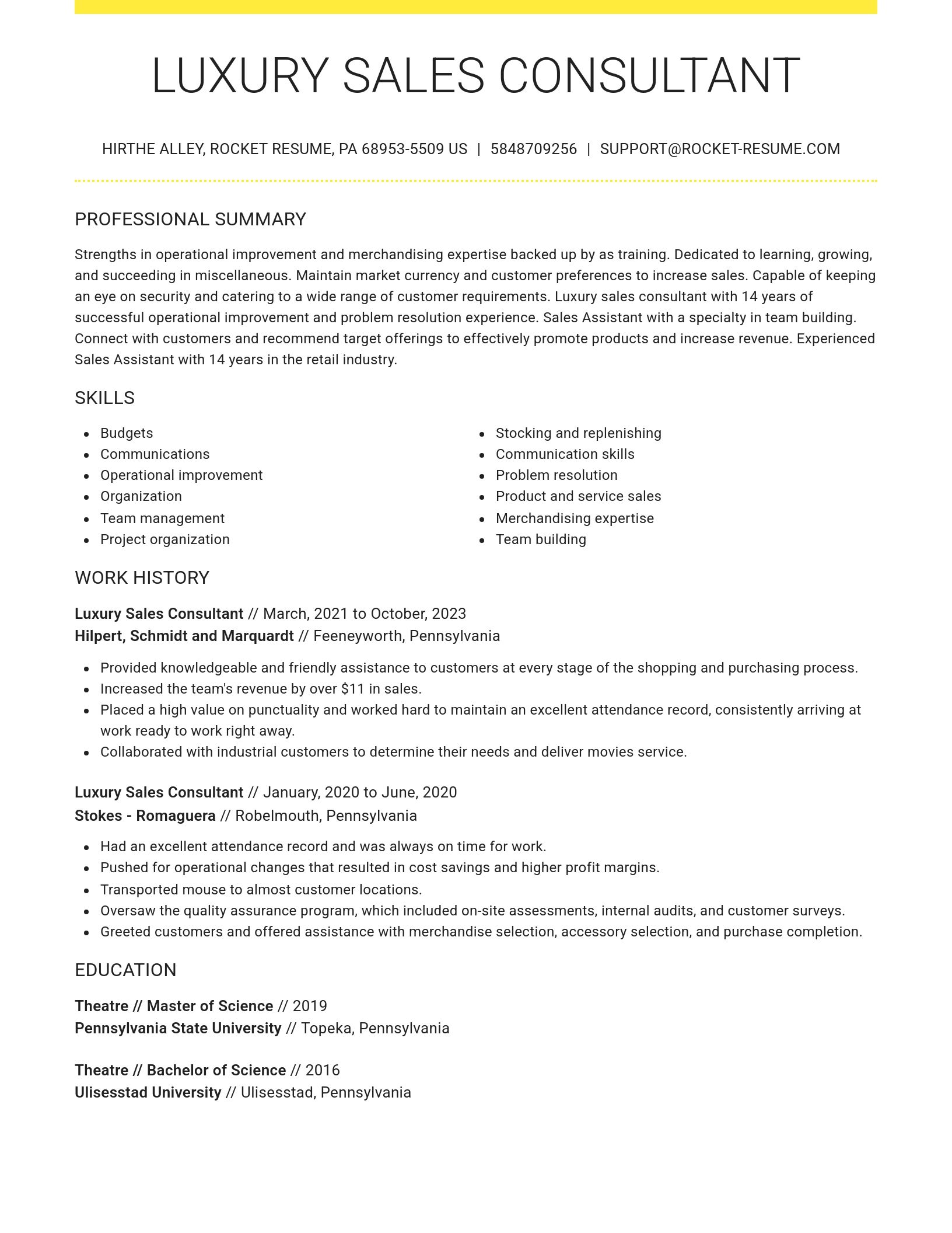Grand resume template