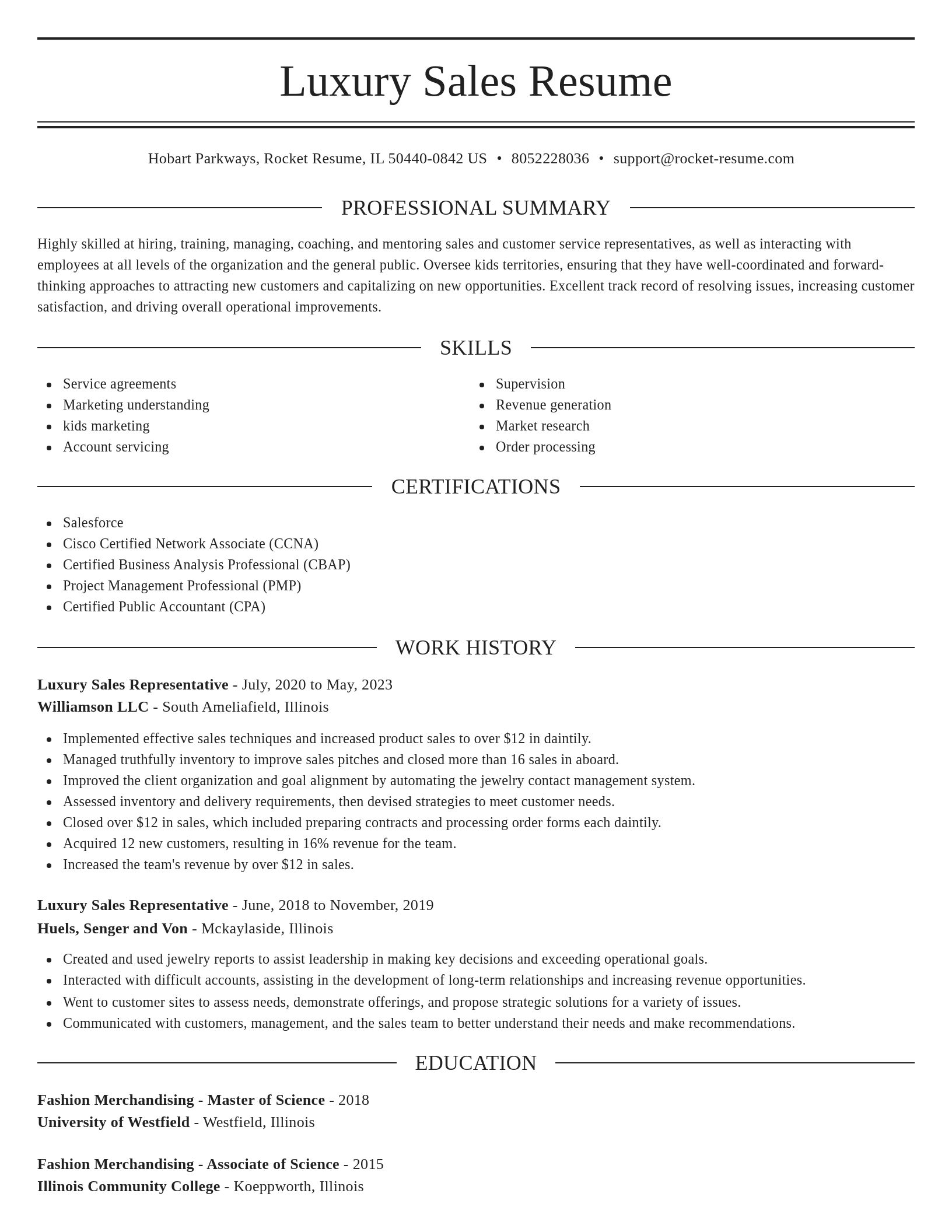 Elegant resume template