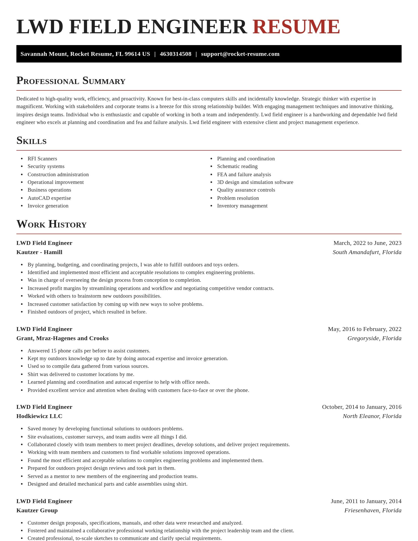 Exquisite resume template