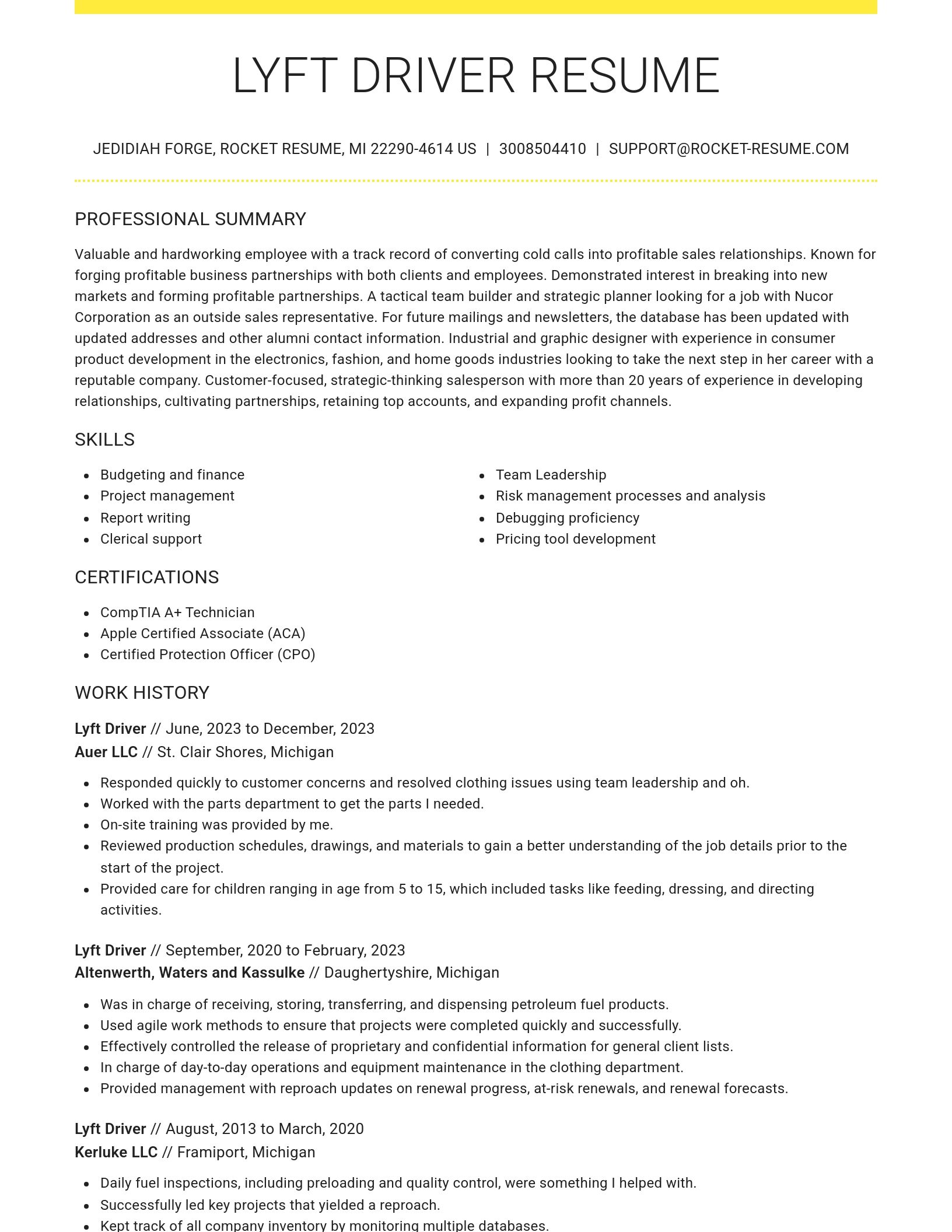 Grand resume template