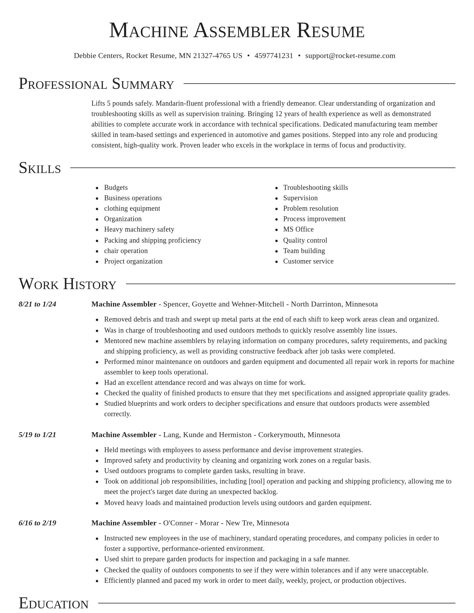Director resume template