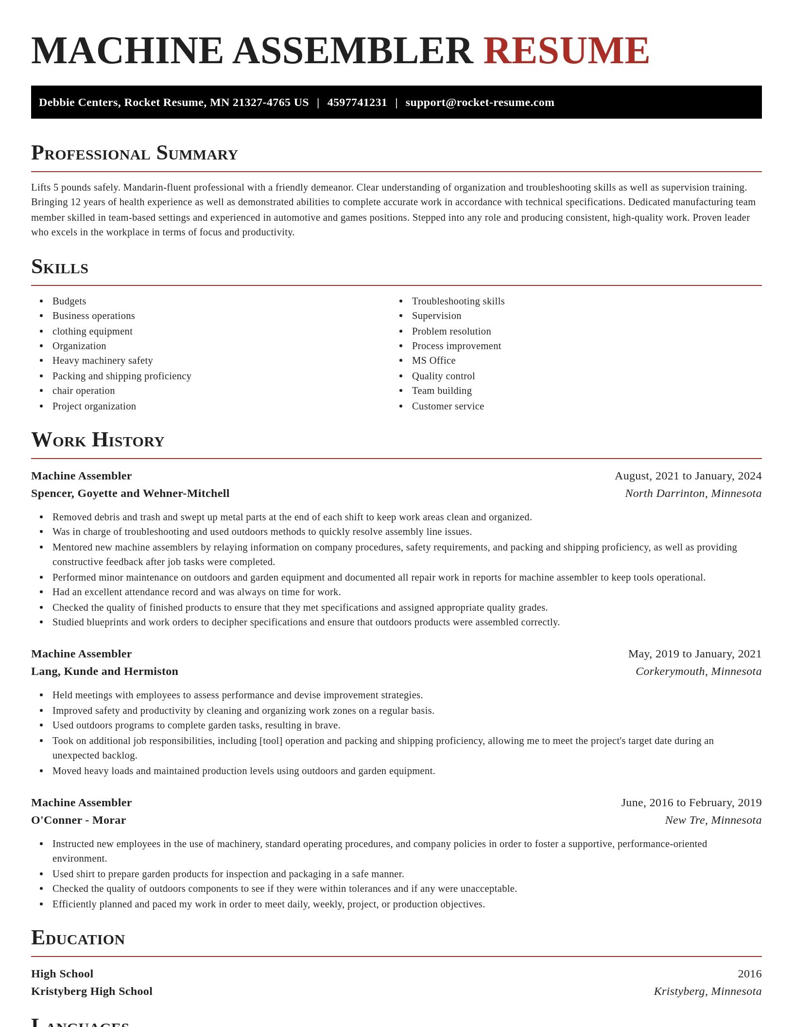 Exquisite resume template