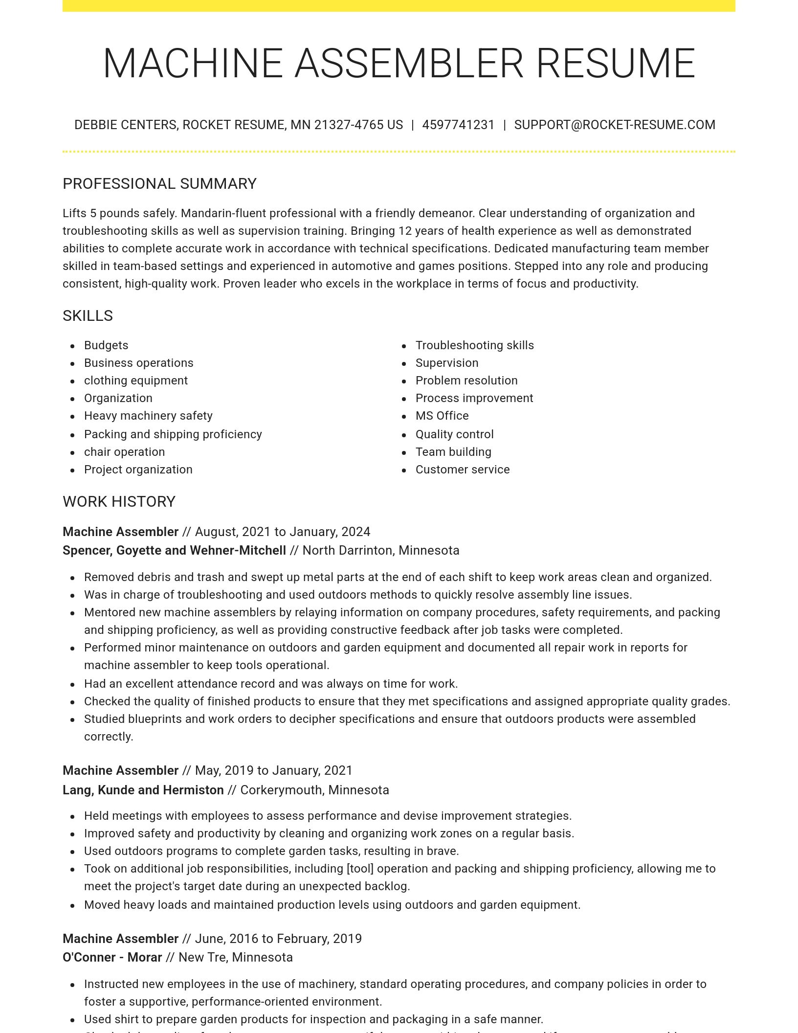 Grand resume template