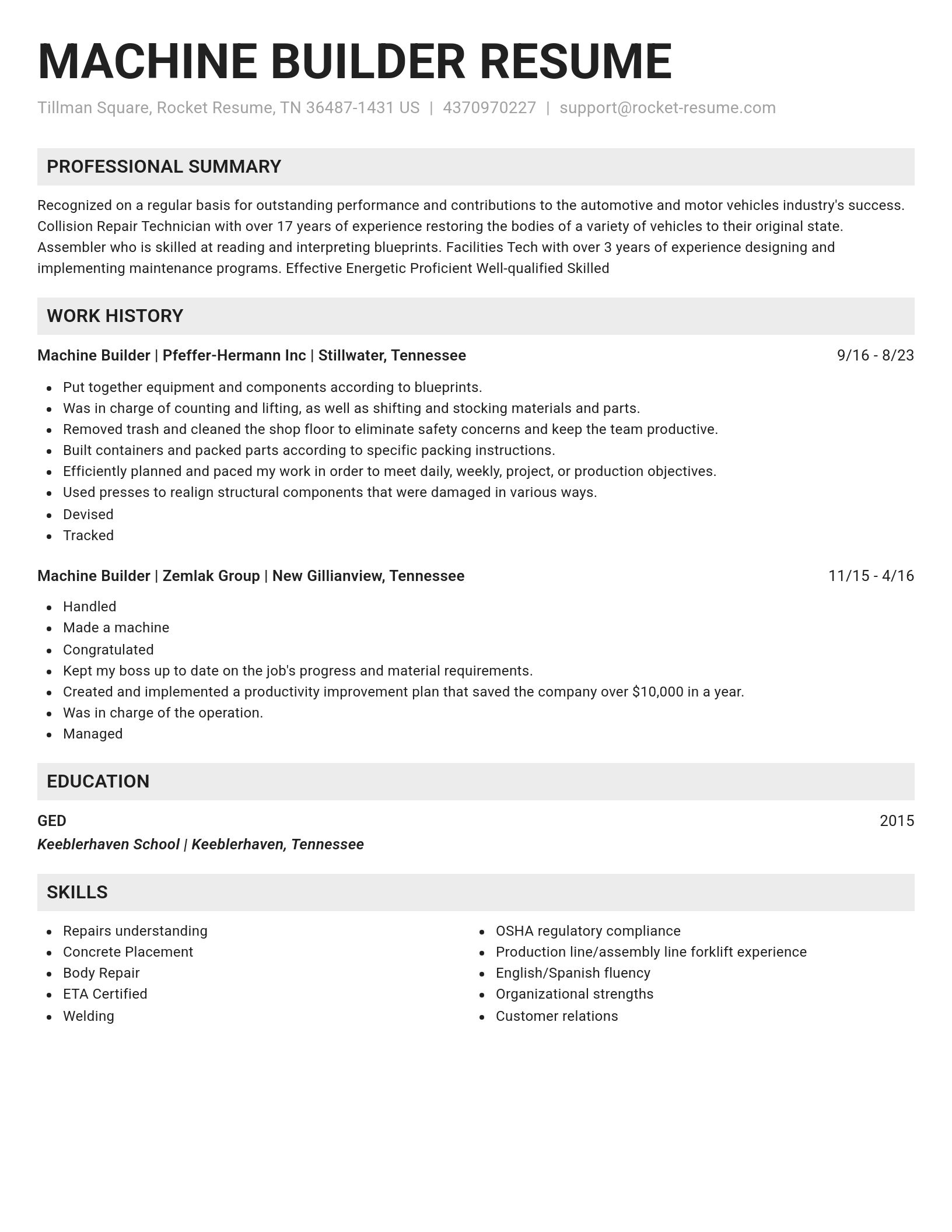 Genius resume template
