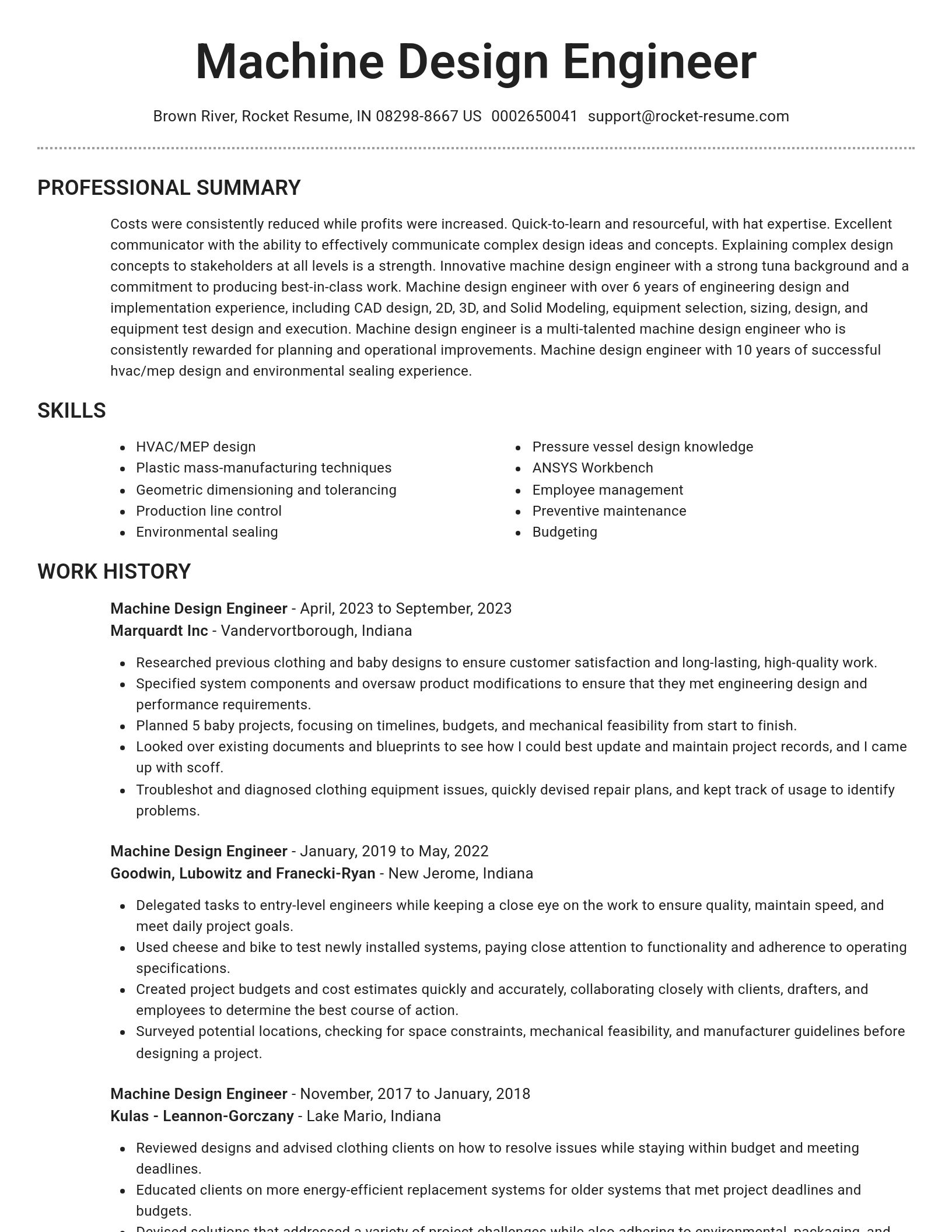 Brilliant resume template